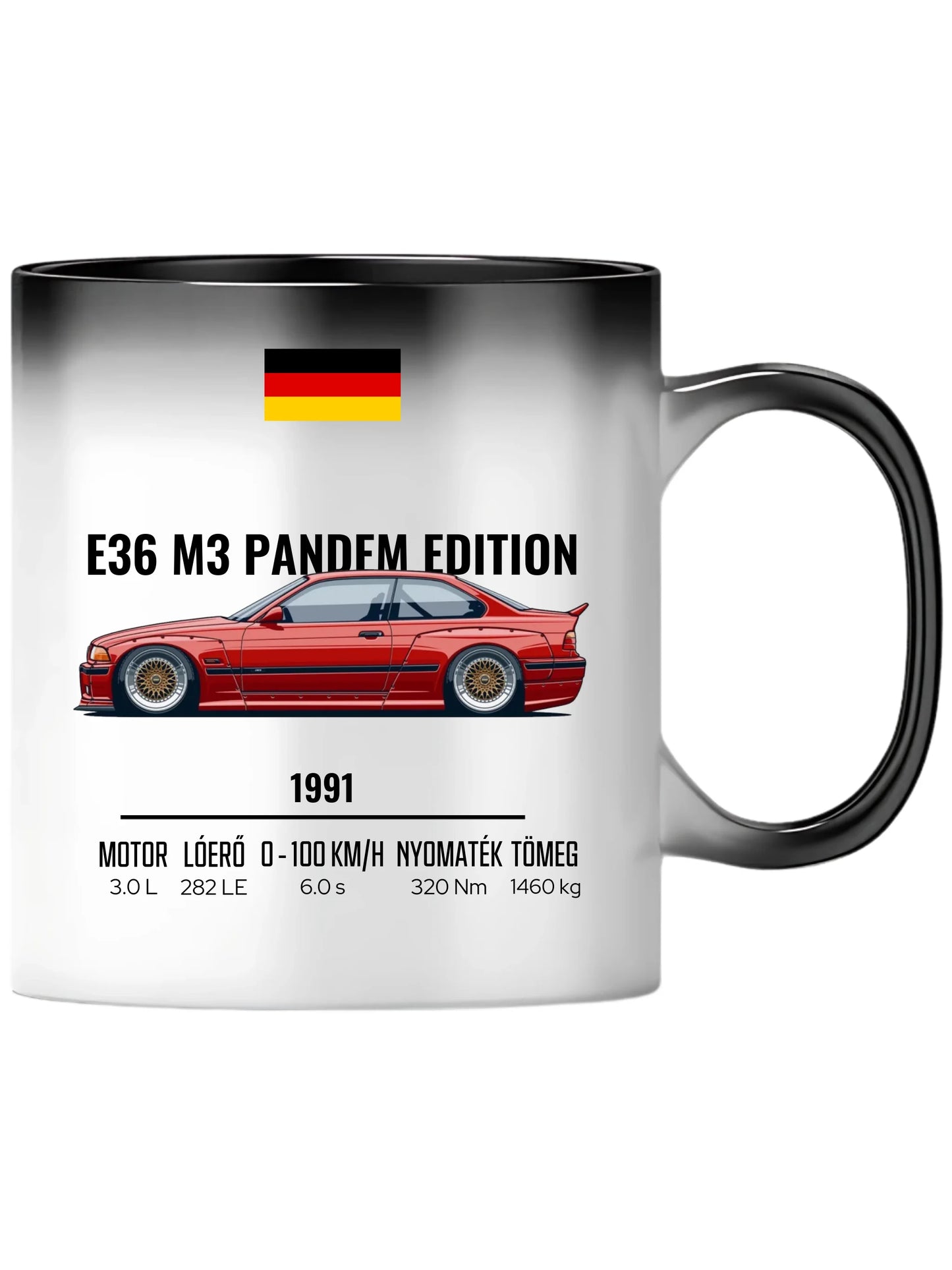 Autó illusztráció - E36 M3 Pandem Edition 68. - Egyedi személyre szabható bögre