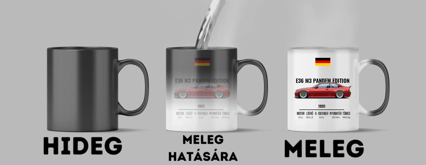 Autó illusztráció - E36 M3 Pandem Edition 68. - Egyedi személyre szabható bögre