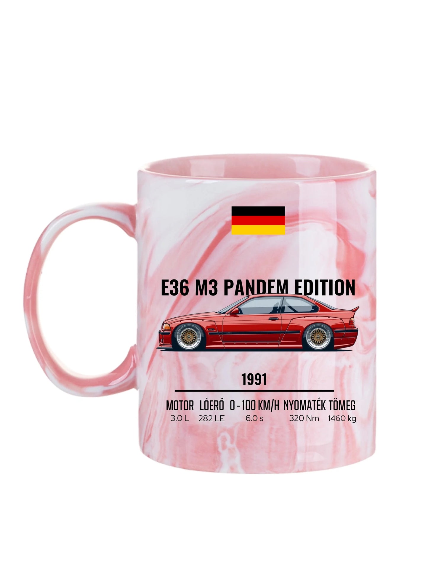 Autó illusztráció - E36 M3 Pandem Edition 68. - Egyedi személyre szabható bögre