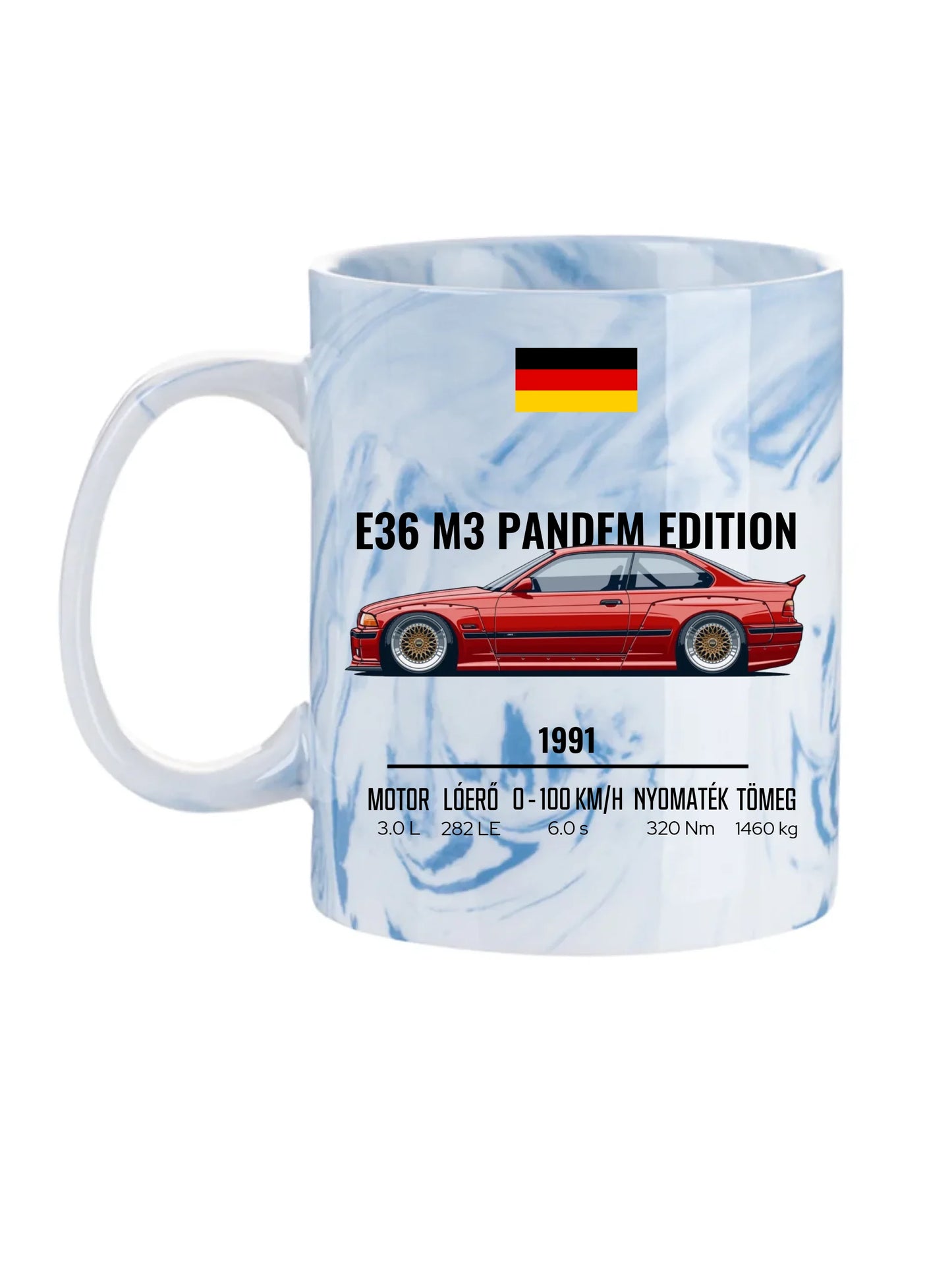 Autó illusztráció - E36 M3 Pandem Edition 68. - Egyedi személyre szabható bögre