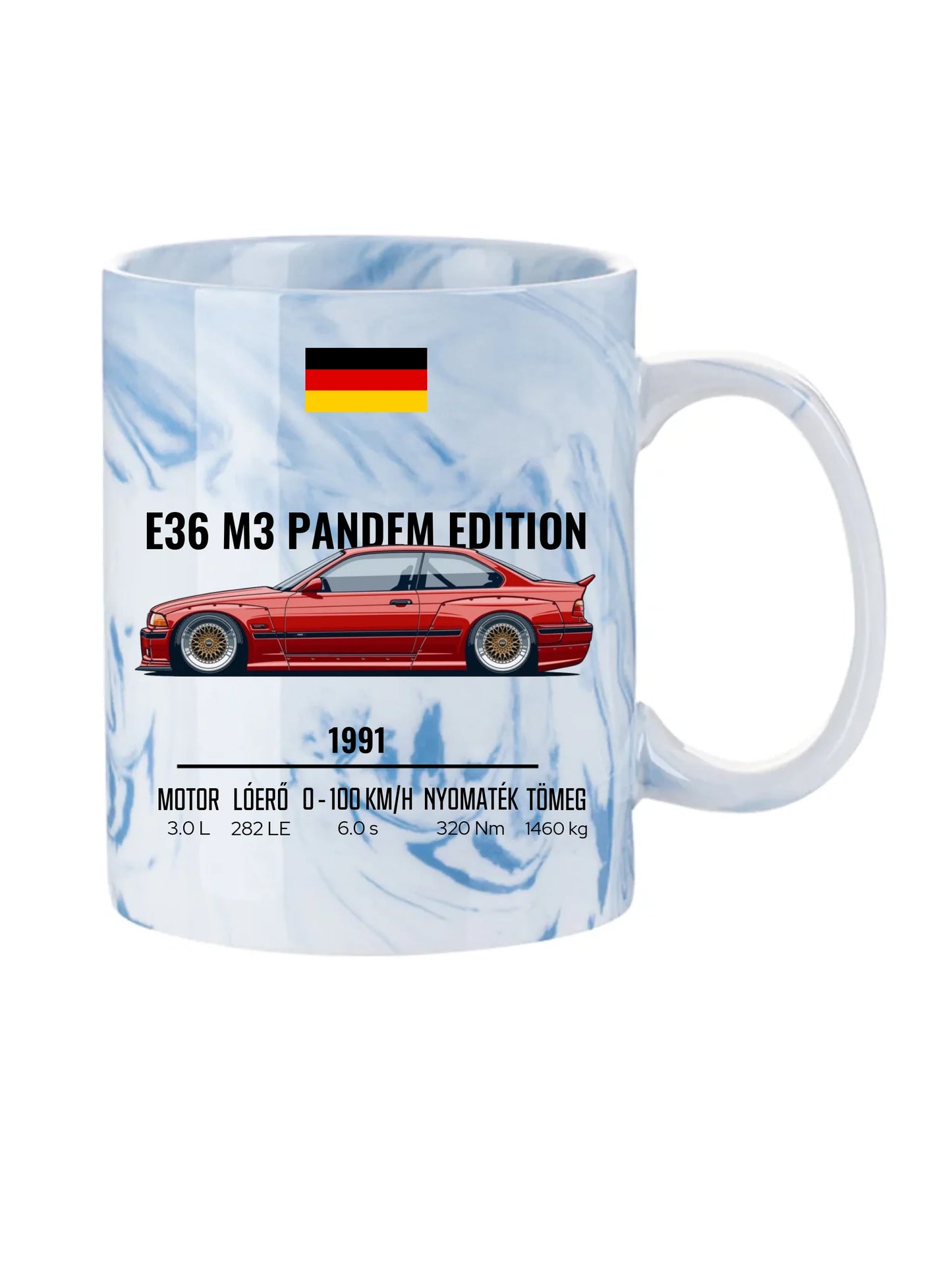 Autó illusztráció - E36 M3 Pandem Edition 68. - Egyedi személyre szabható bögre