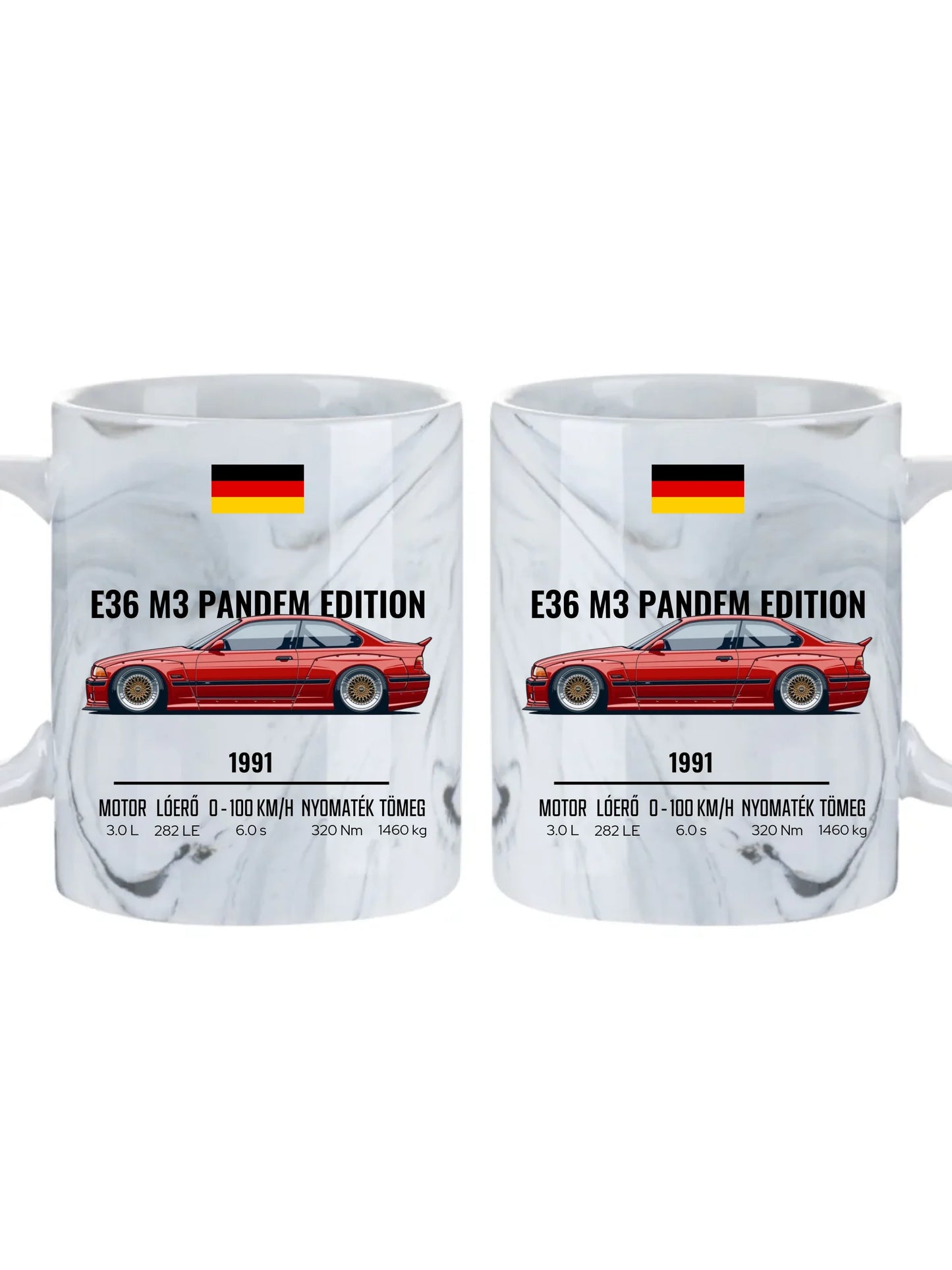 Autó illusztráció - E36 M3 Pandem Edition 68. - Egyedi személyre szabható bögre