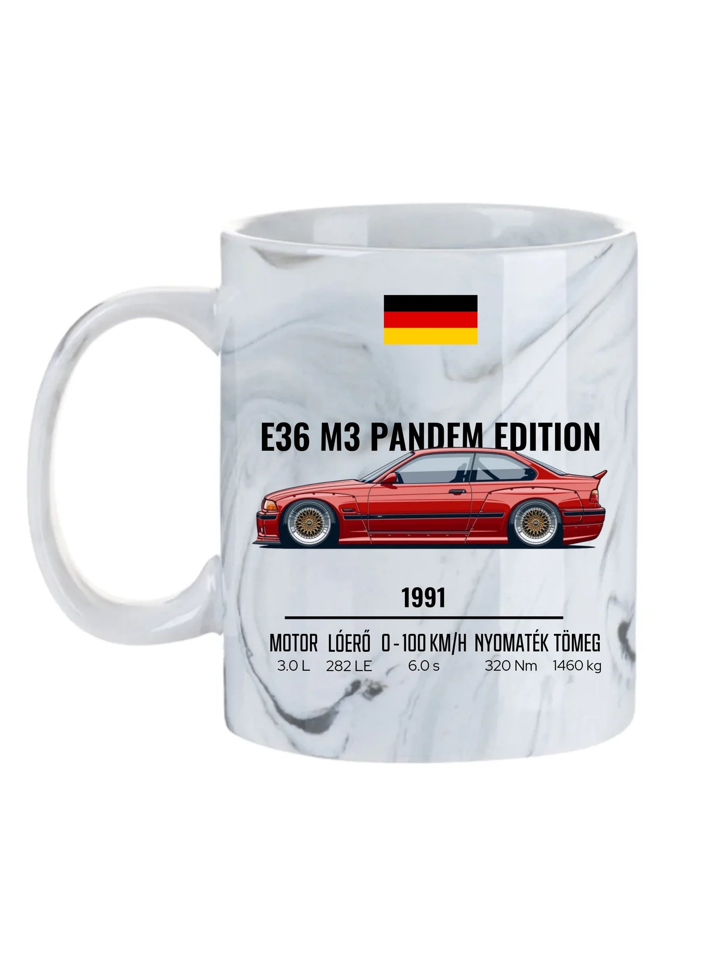 Autó illusztráció - E36 M3 Pandem Edition 68. - Egyedi személyre szabható bögre
