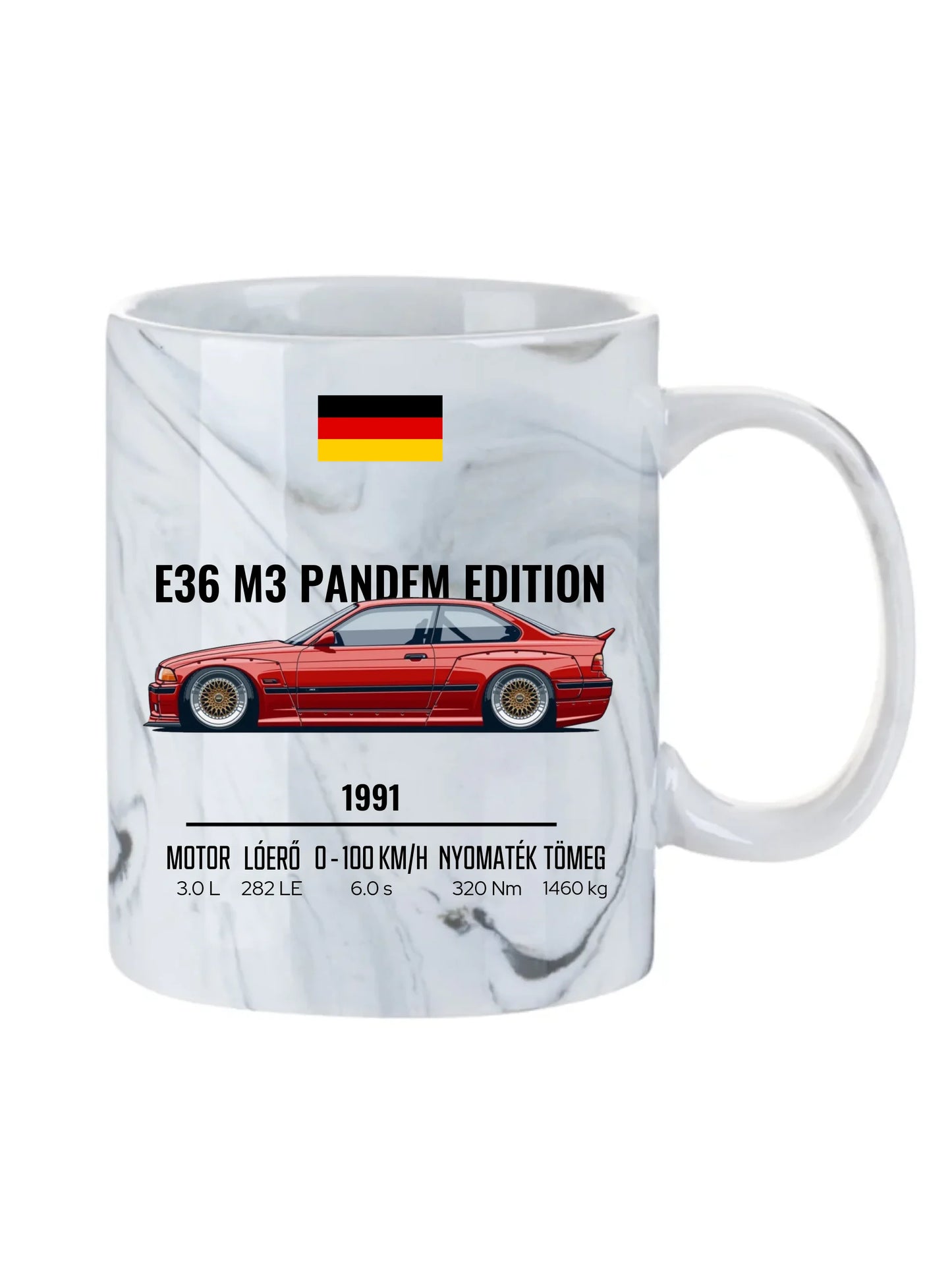 Autó illusztráció - E36 M3 Pandem Edition 68. - Egyedi személyre szabható bögre