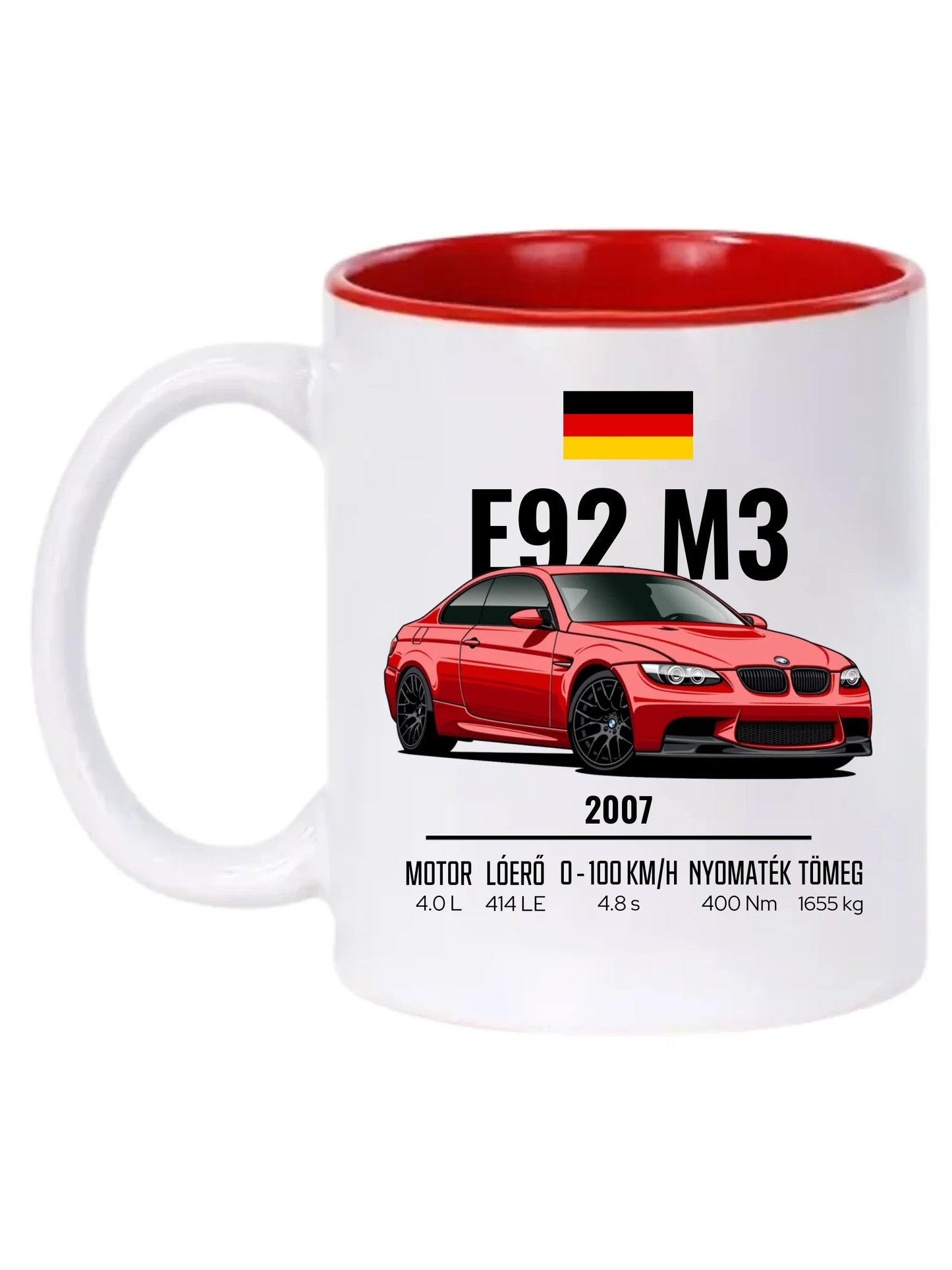 Autó illusztráció - E92 M3 71. - Egyedi személyre szabható bögre