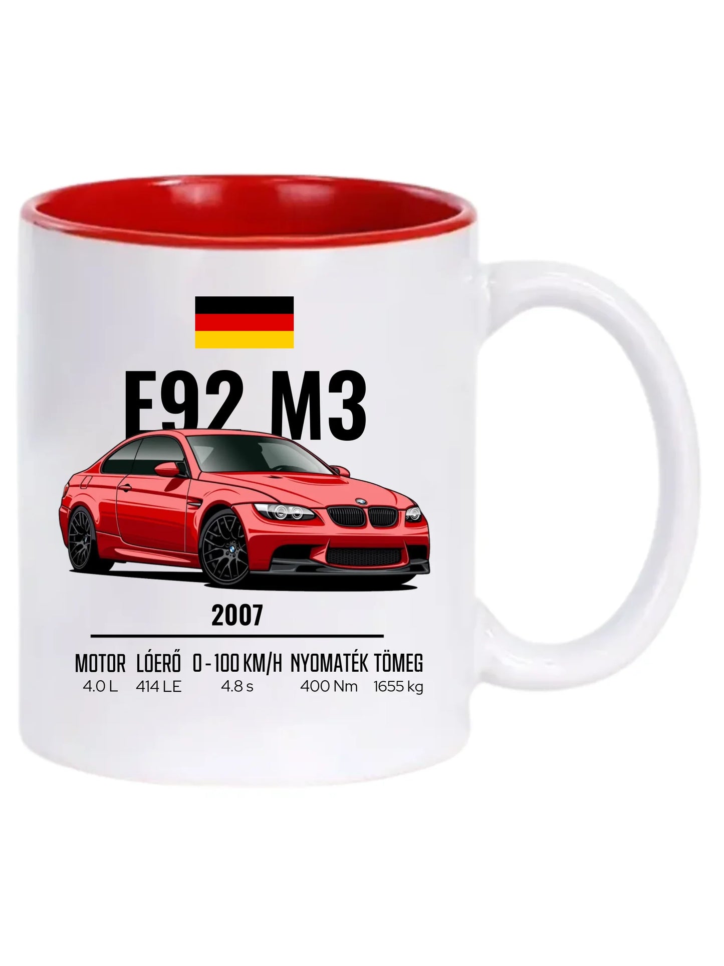 Autó illusztráció - E92 M3 71. - Egyedi személyre szabható bögre