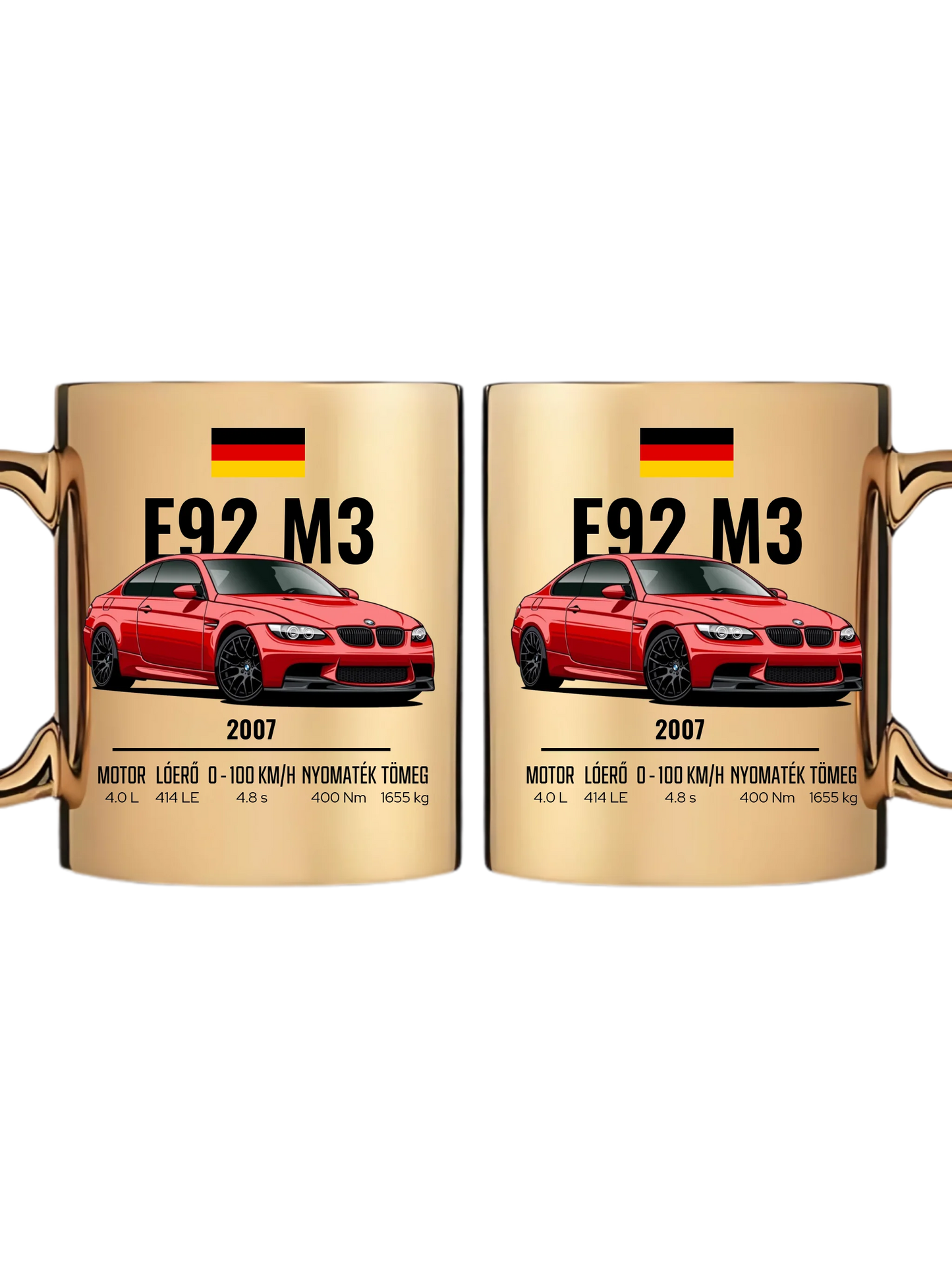 Autó illusztráció - E92 M3 71. - Egyedi személyre szabható bögre