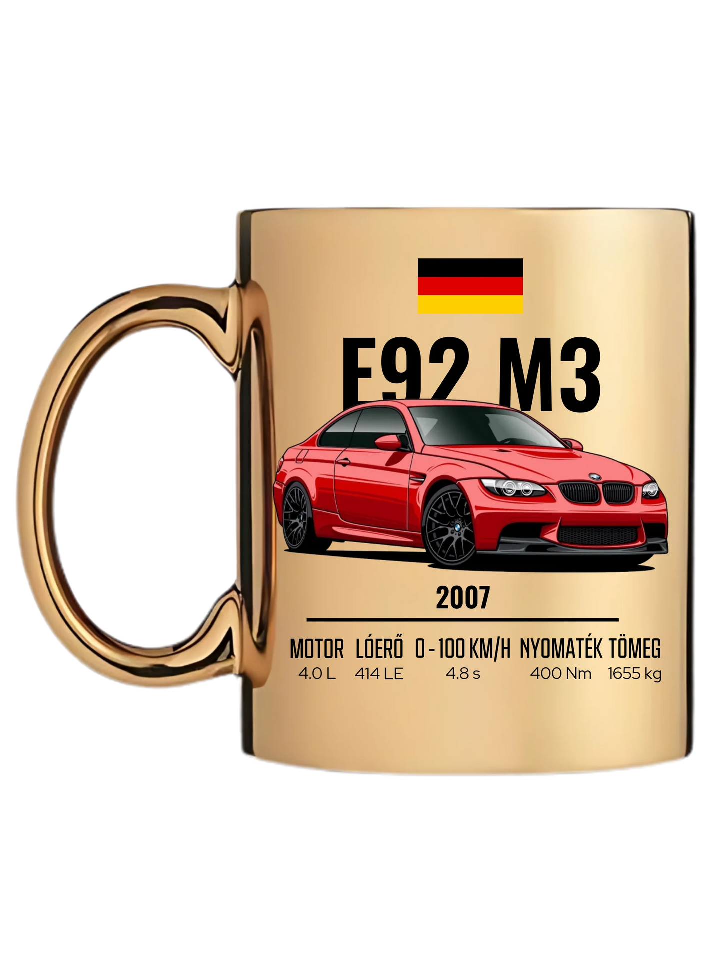 Autó illusztráció - E92 M3 71. - Egyedi személyre szabható bögre