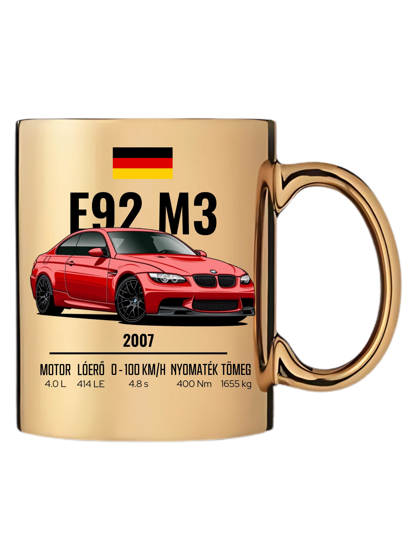 Autó illusztráció - E92 M3 71. - Egyedi személyre szabható bögre