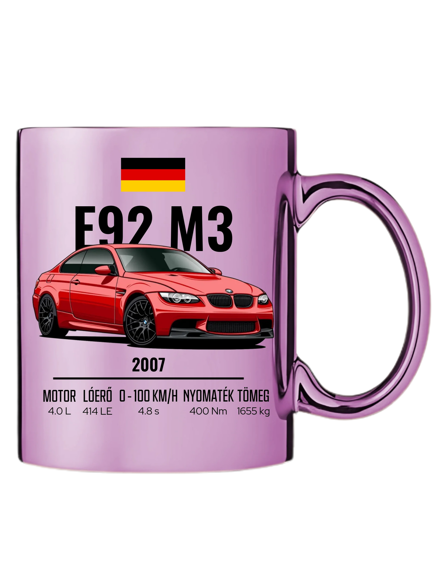 Autó illusztráció - E92 M3 71. - Egyedi személyre szabható bögre