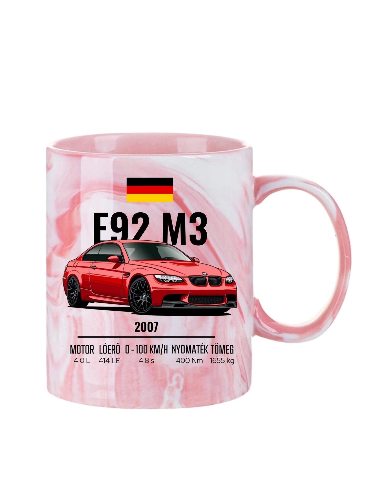 Autó illusztráció - E92 M3 71. - Egyedi személyre szabható bögre