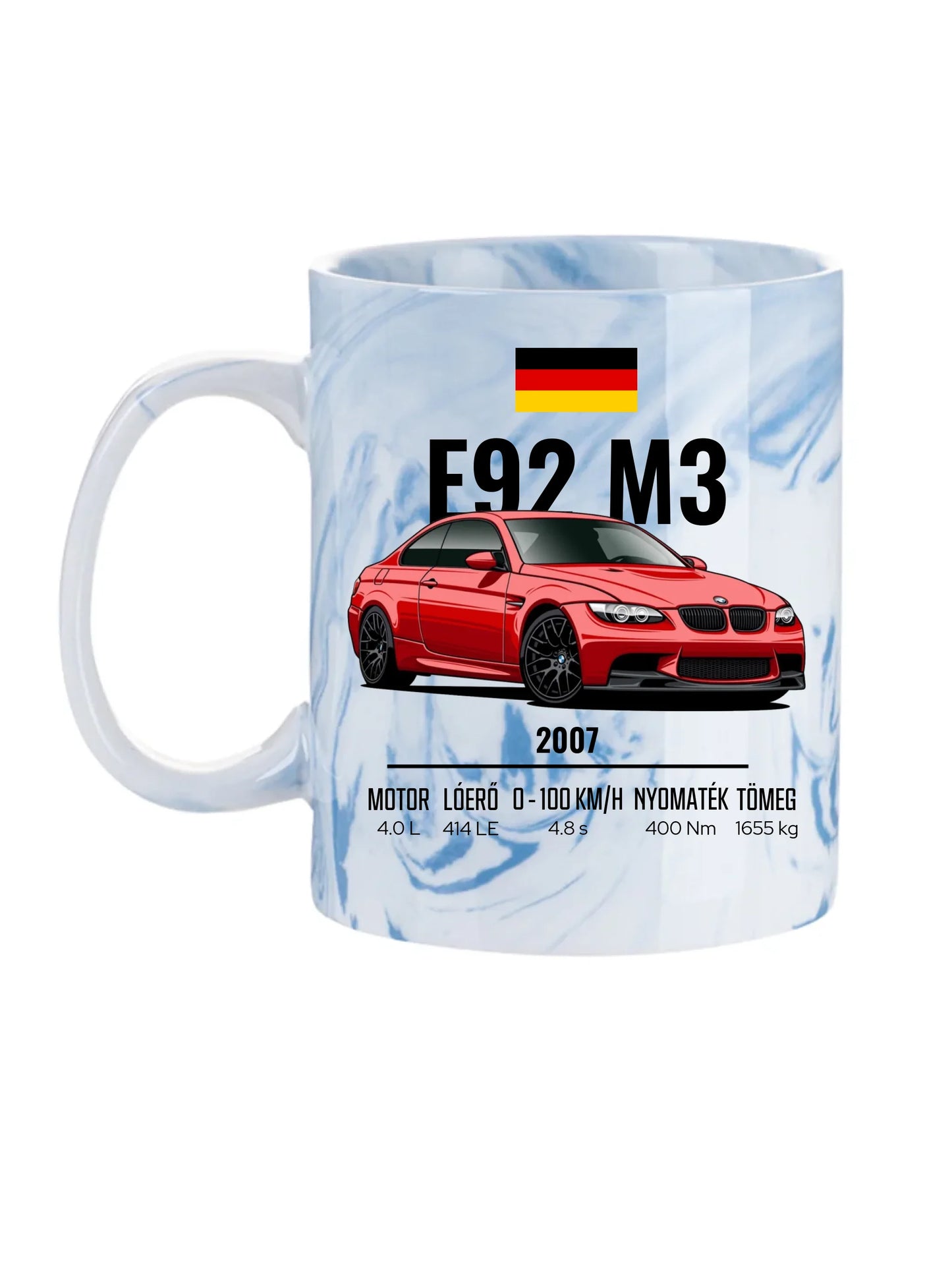 Autó illusztráció - E92 M3 71. - Egyedi személyre szabható bögre
