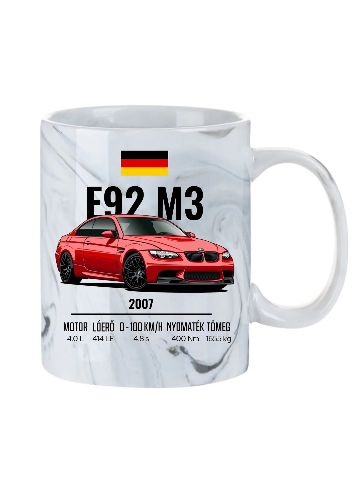 Autó illusztráció - E92 M3 71. - Egyedi személyre szabható bögre