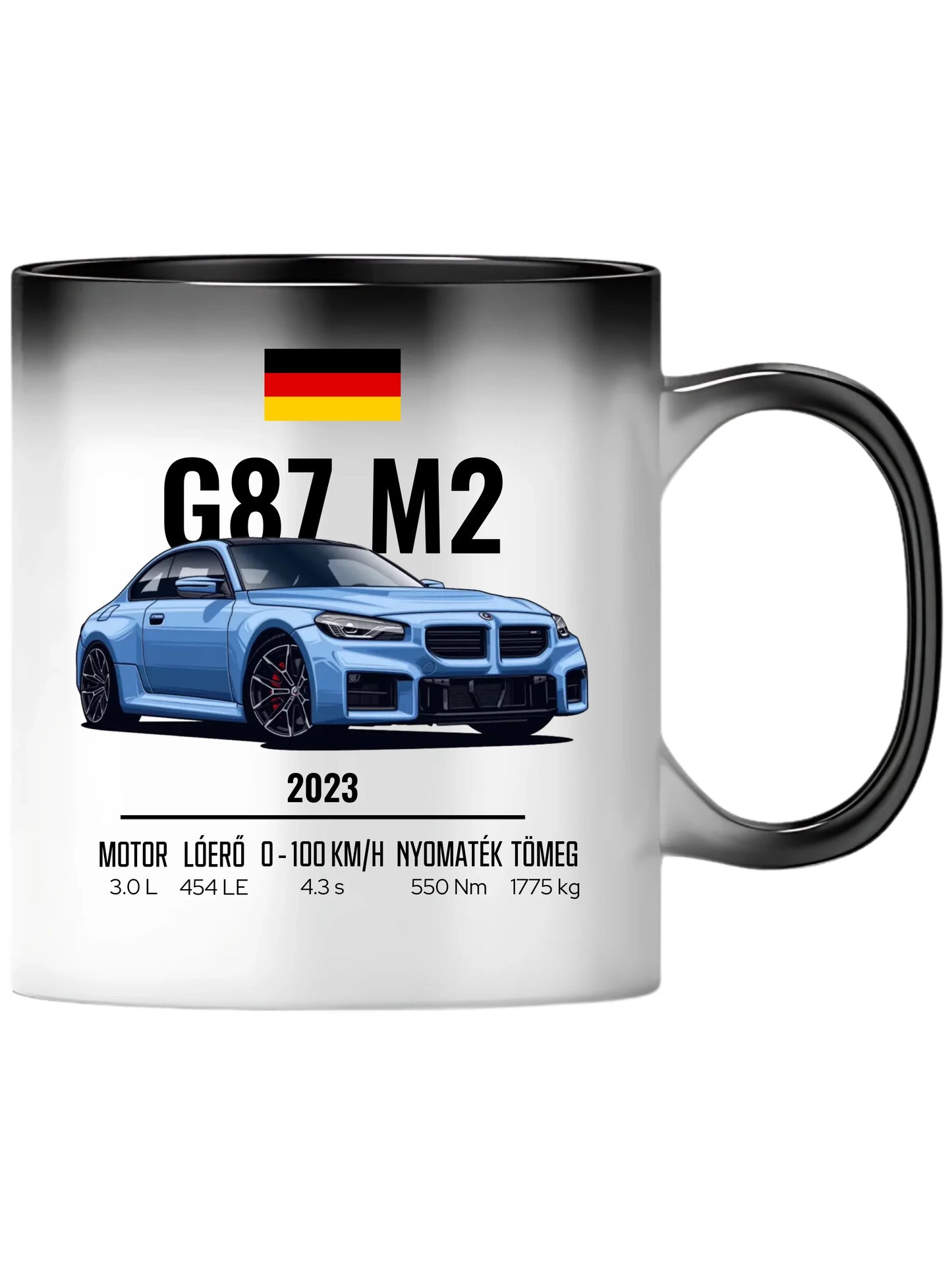 Autó illusztráció - G87 M2 72. - Egyedi személyre szabható bögre