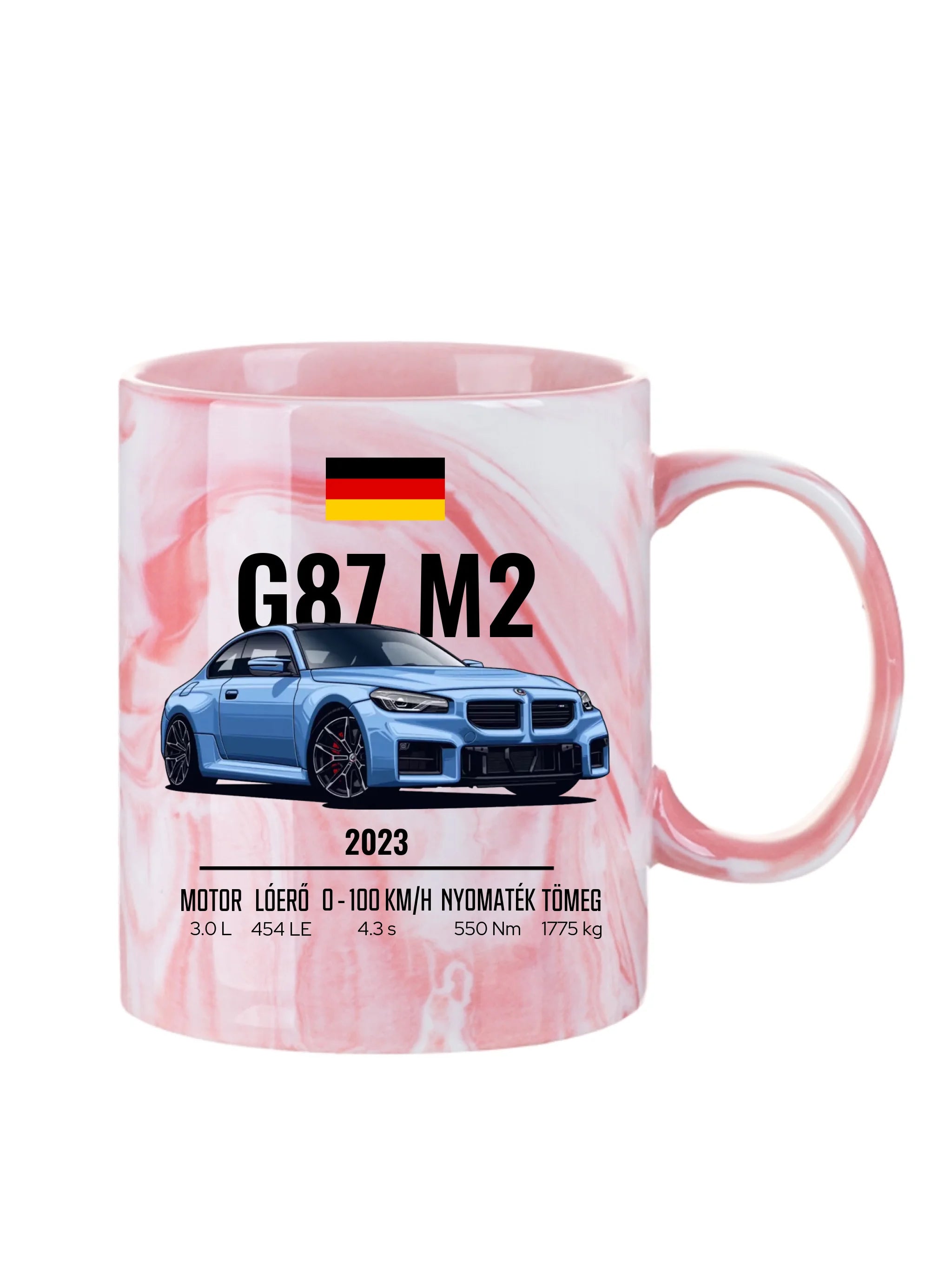 Autó illusztráció - G87 M2 72. - Egyedi személyre szabható bögre