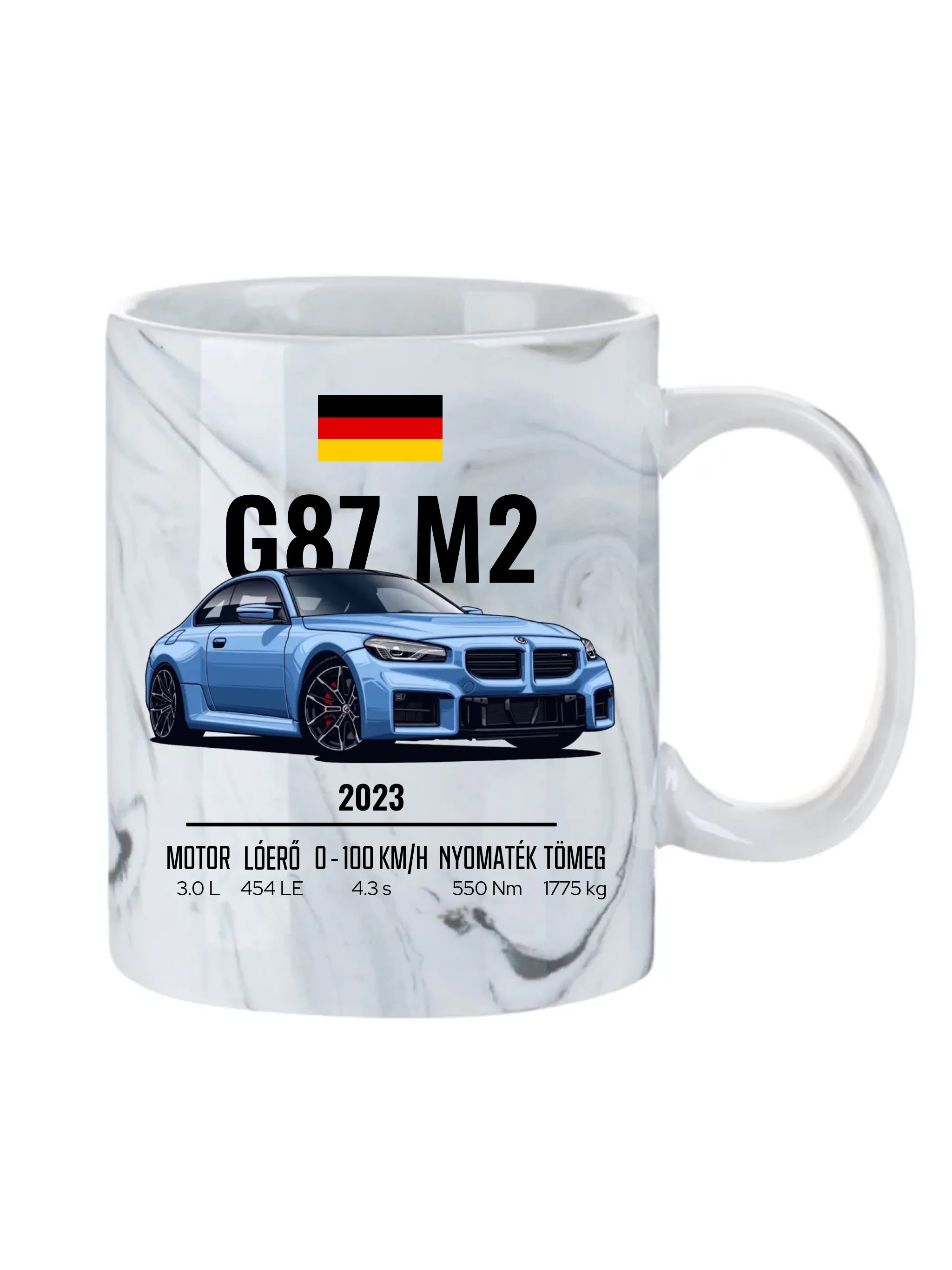 Autó illusztráció - G87 M2 72. - Egyedi személyre szabható bögre
