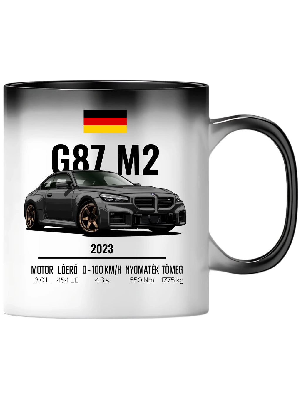 Autó illusztráció - G87 M2 73. - Egyedi személyre szabható bögre