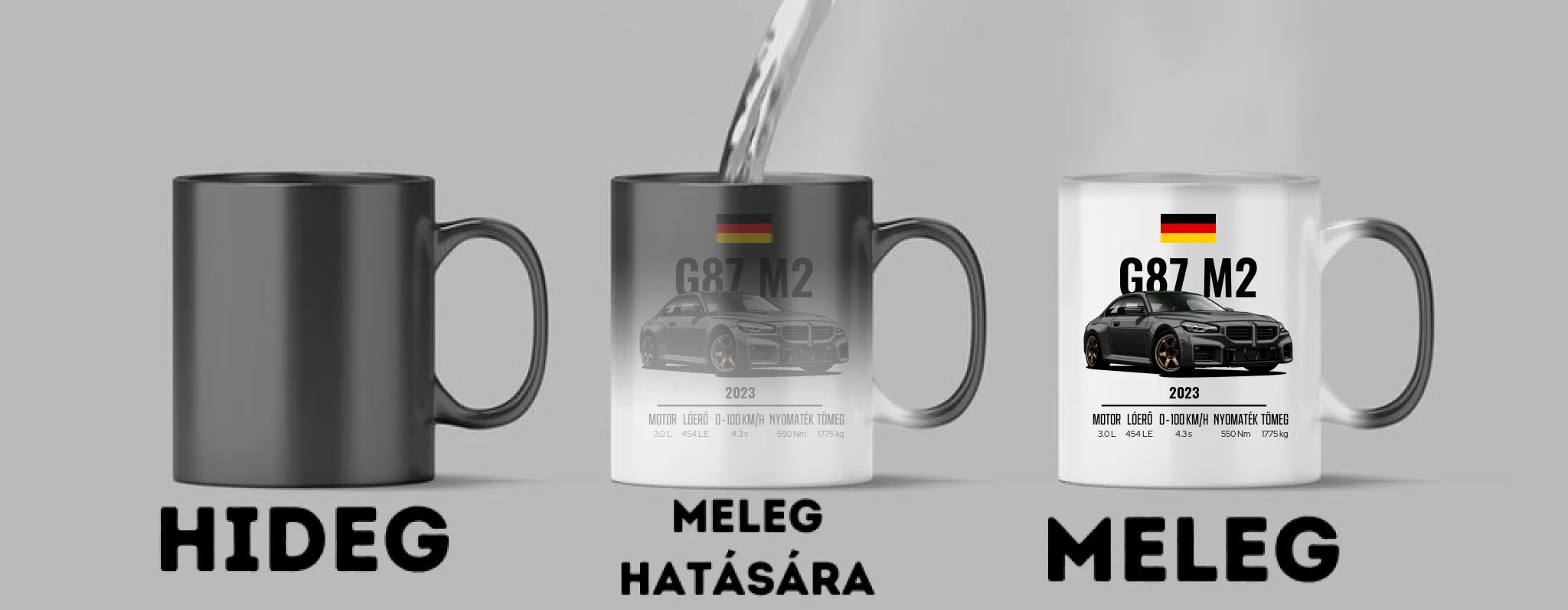 Autó illusztráció - G87 M2 73. - Egyedi személyre szabható bögre