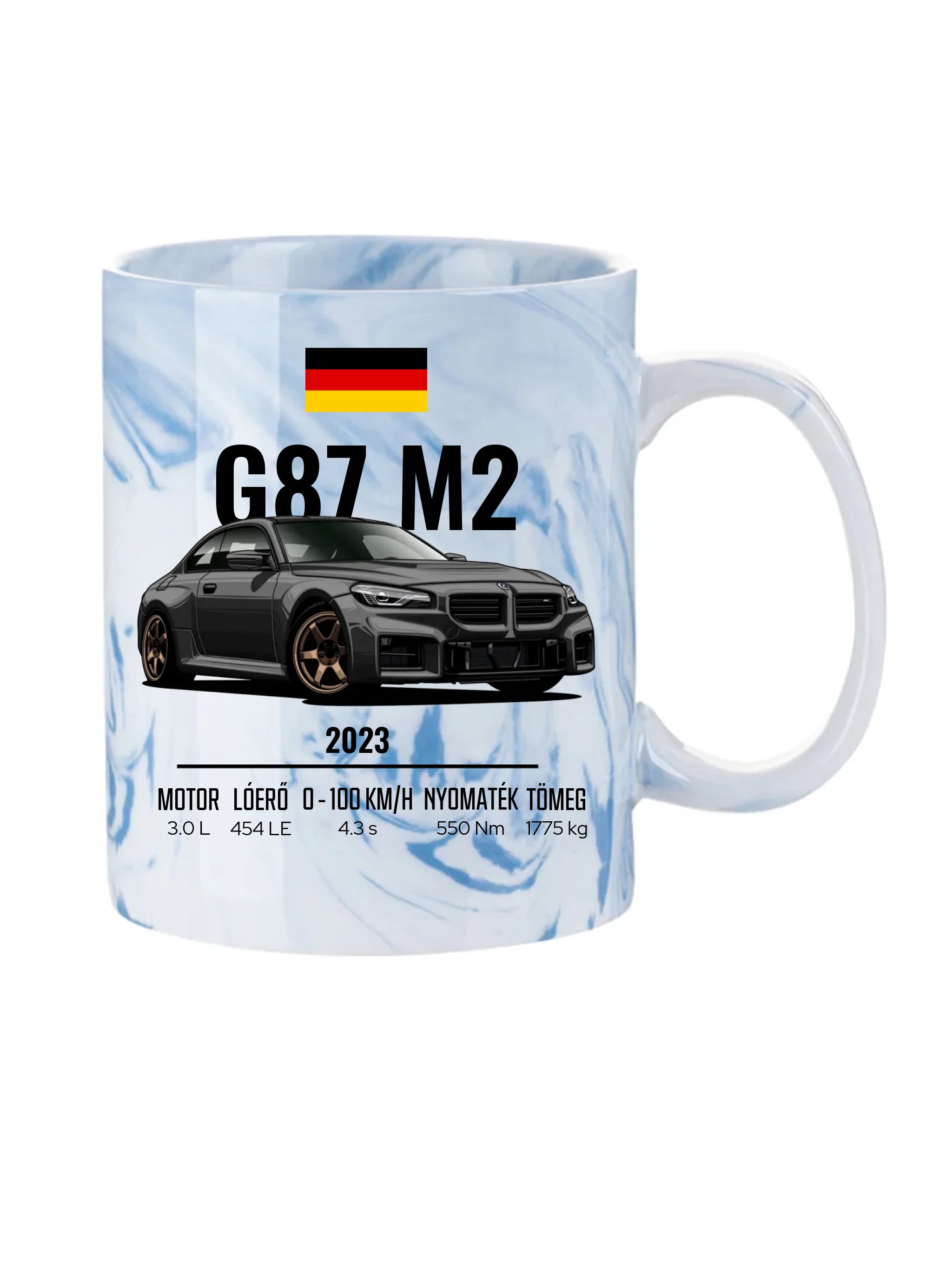 Autó illusztráció - G87 M2 73. - Egyedi személyre szabható bögre