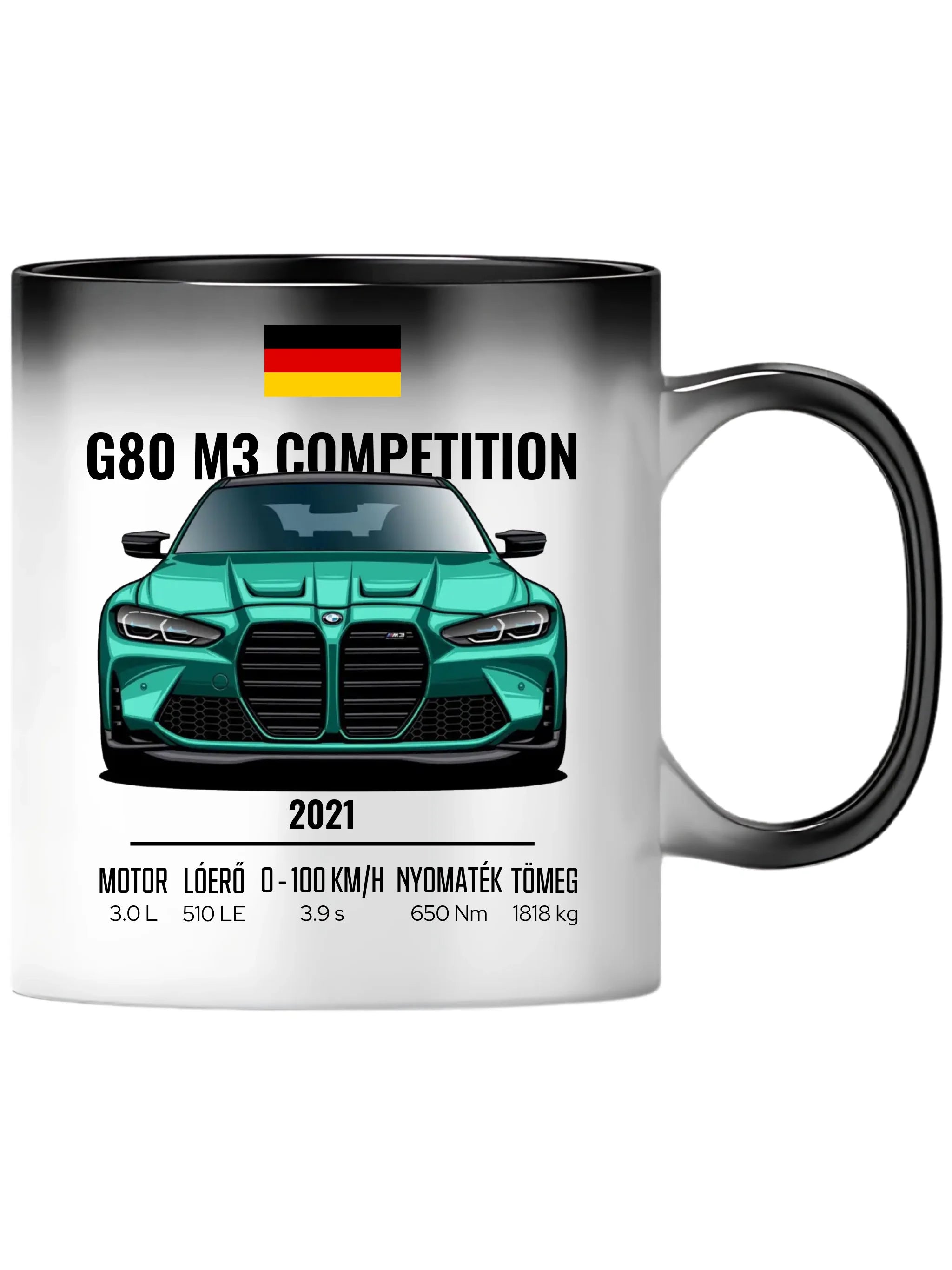 Autó illusztráció - G80 M3 Competition 74. - Egyedi személyre szabható bögre