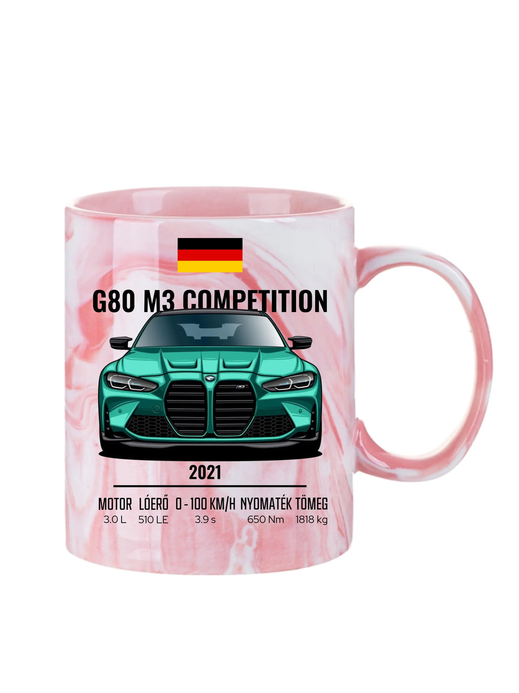 Autó illusztráció - G80 M3 Competition 74. - Egyedi személyre szabható bögre