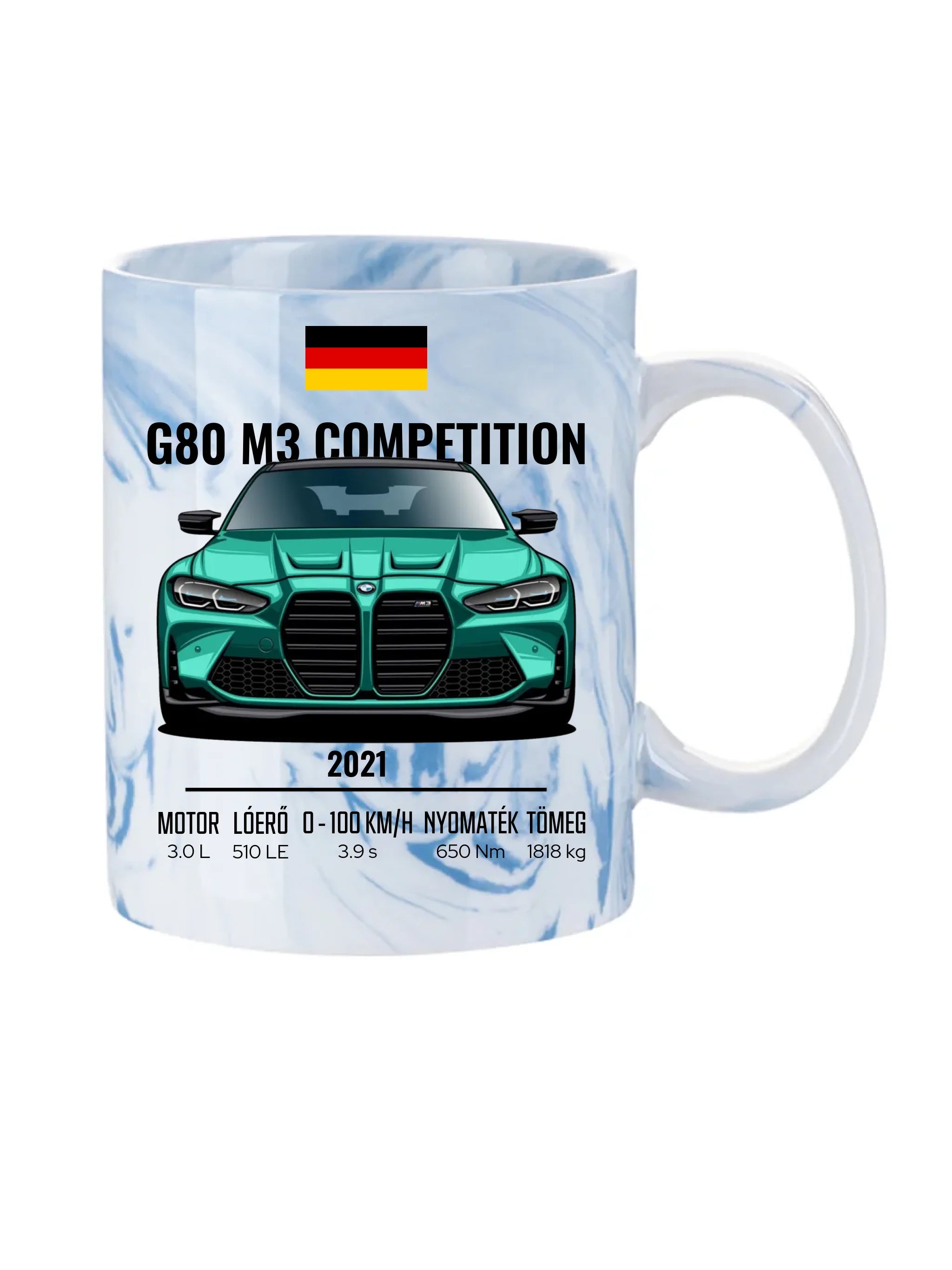 Autó illusztráció - G80 M3 Competition 74. - Egyedi személyre szabható bögre