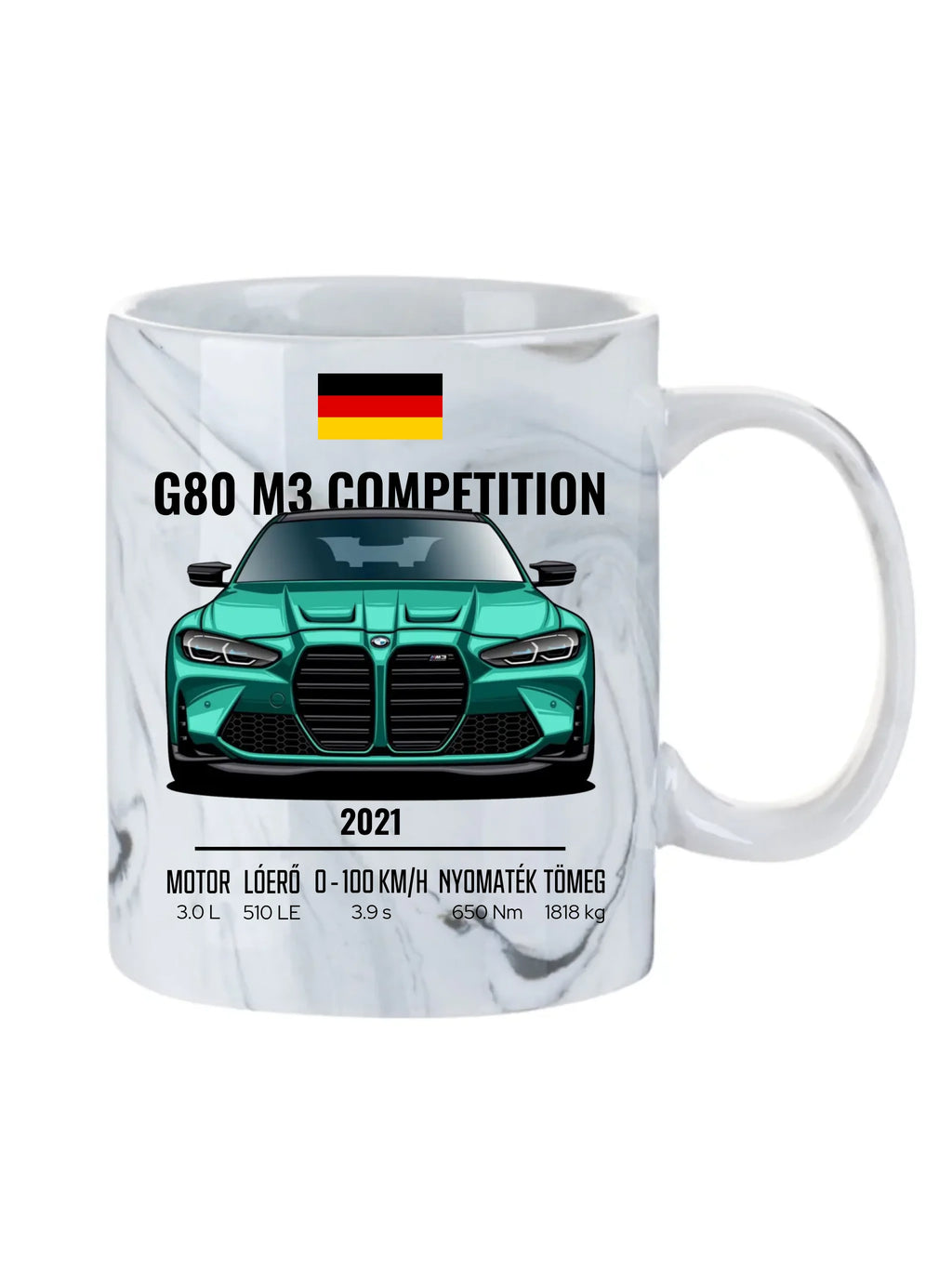 Autó illusztráció - G80 M3 Competition 74. - Egyedi személyre szabható bögre