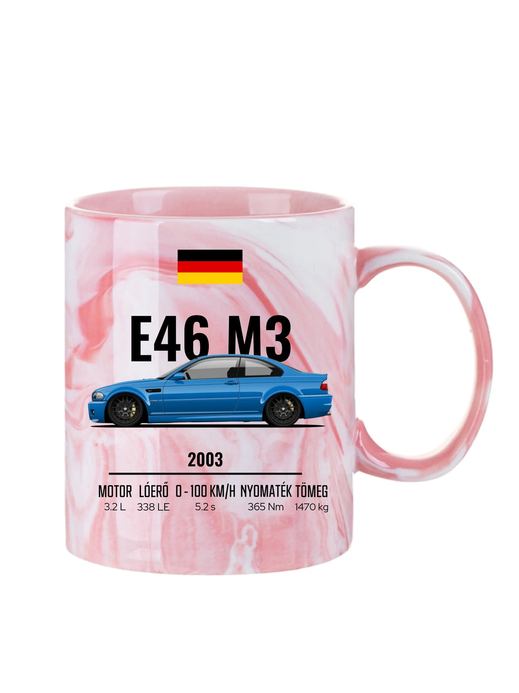 Autó illusztráció - E46 M3 75. - Egyedi személyre szabható bögre