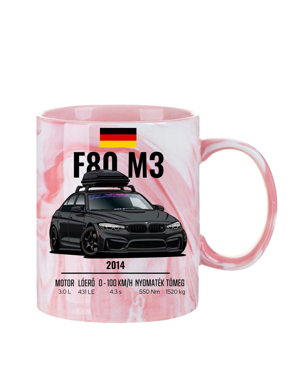 Autó illusztráció - F80 M3 77. - Egyedi személyre szabható bögre