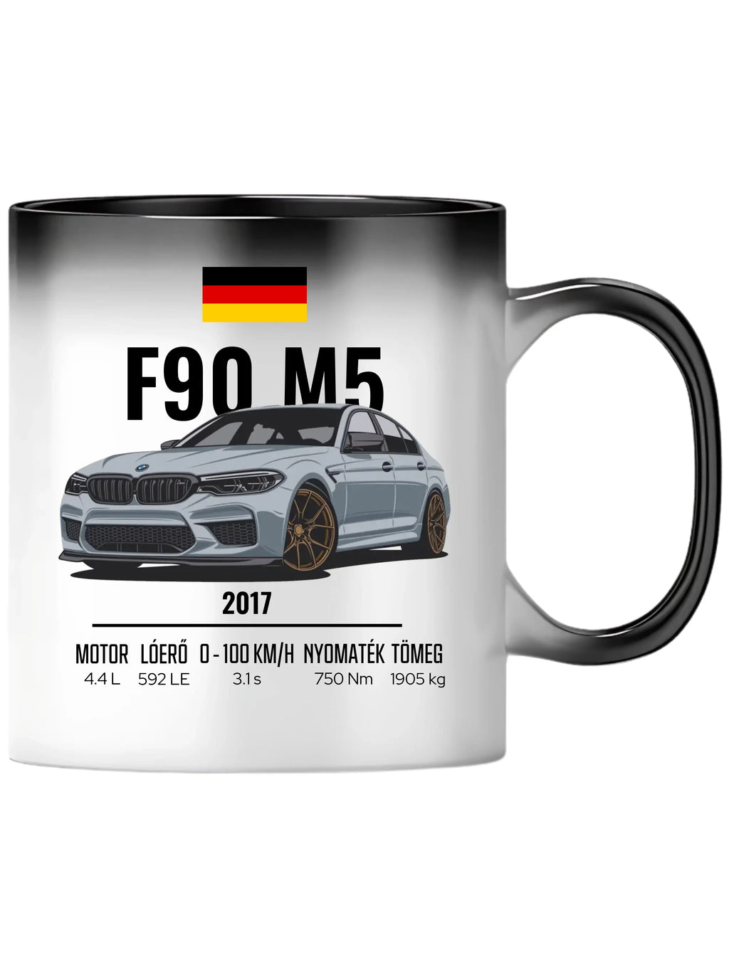 Autó illusztráció - F90 M5 78. - Egyedi személyre szabható bögre