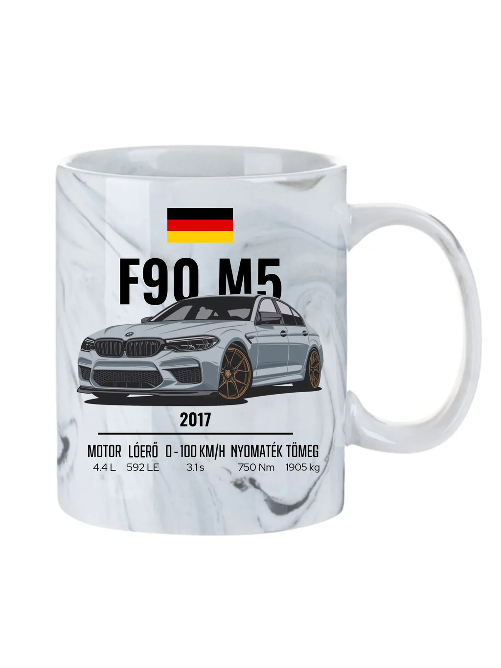 Autó illusztráció - F90 M5 78. - Egyedi személyre szabható bögre