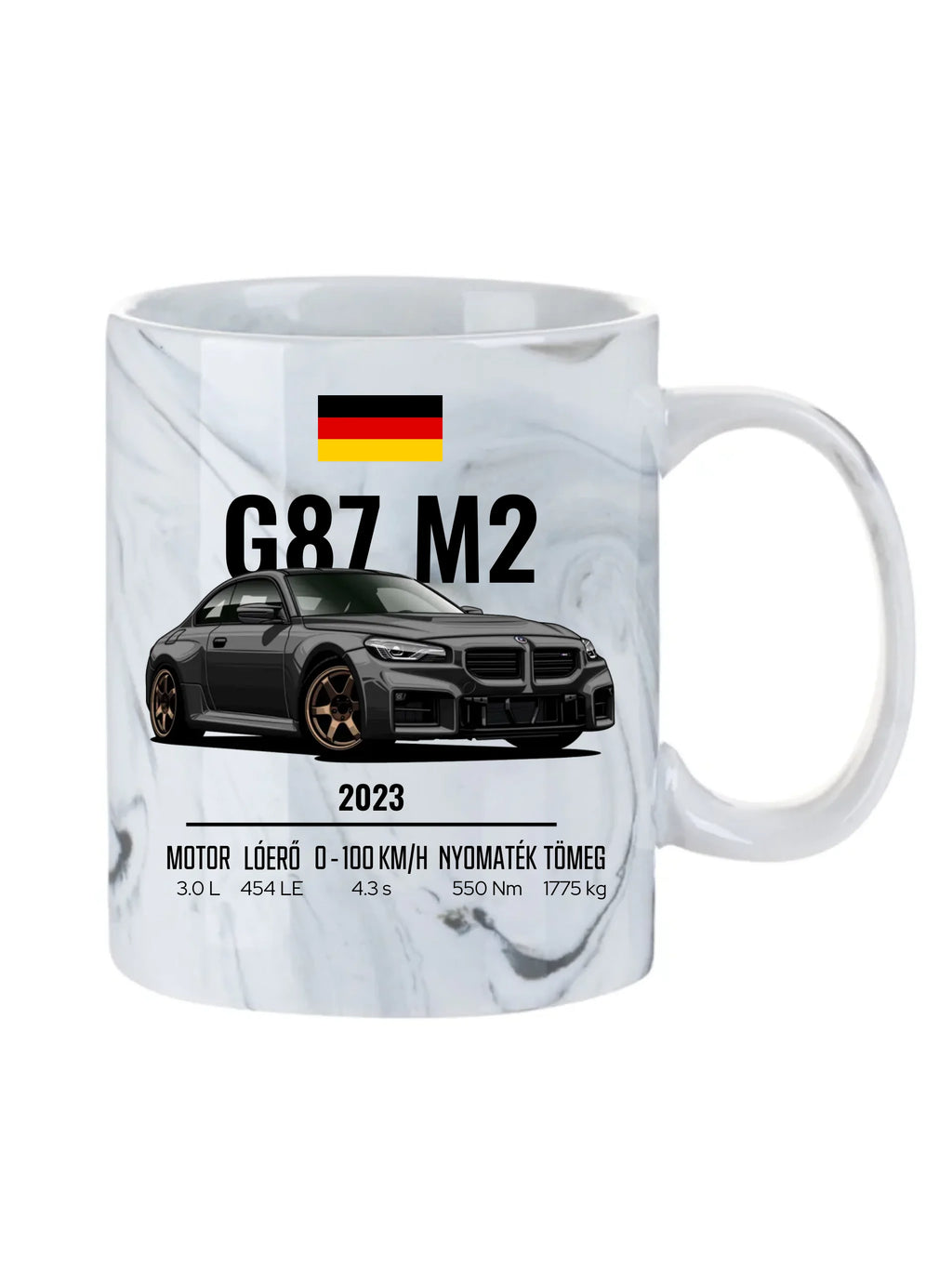Autó illusztráció - G87 M2 73. - Egyedi személyre szabható bögre