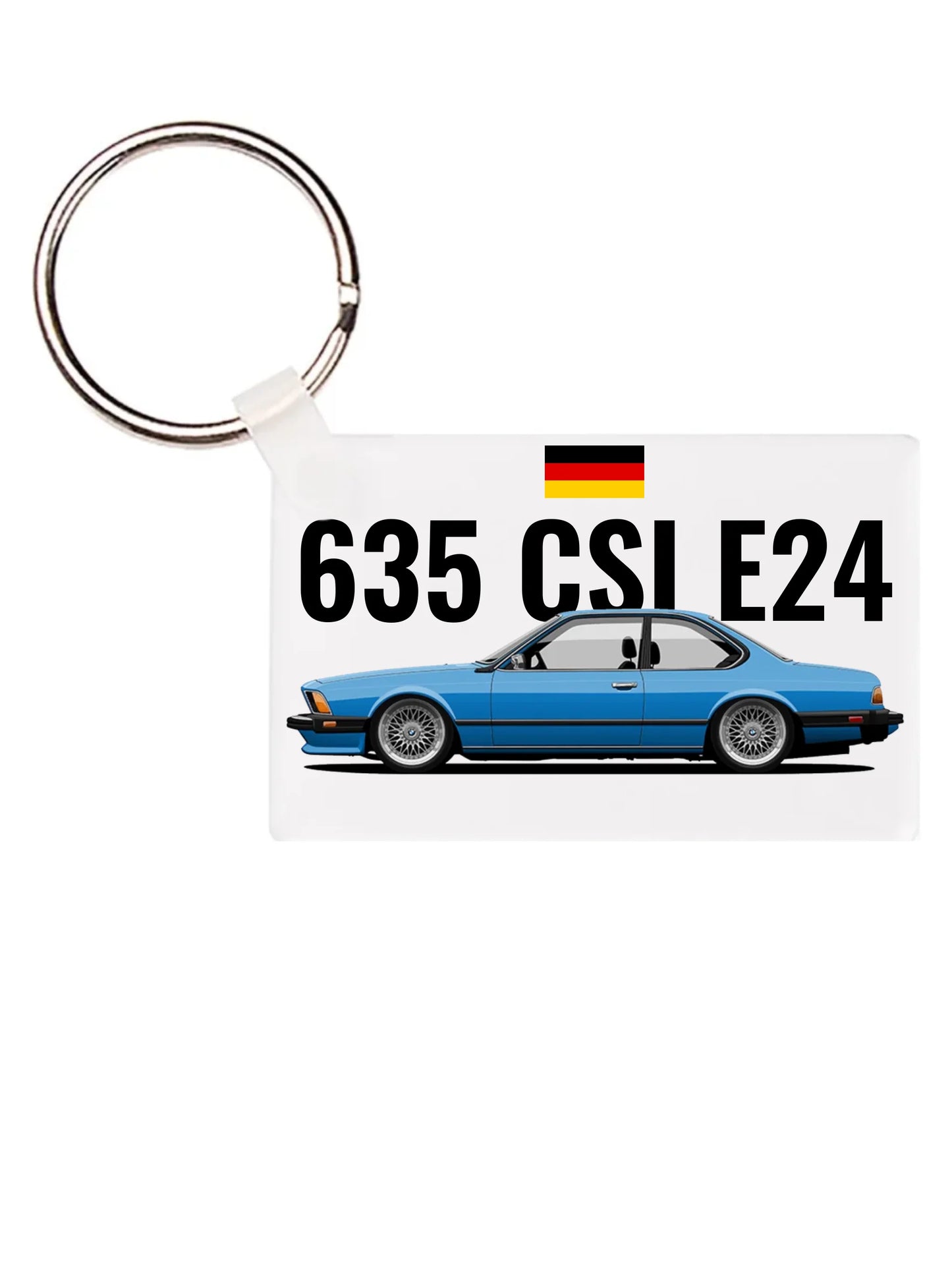 Autó illusztráció - 635 CSI E24 61. - Egyedi személyre szabható kulcstartó