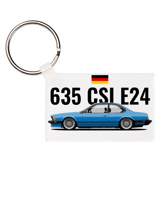 Autó illusztráció - 635 CSI E24 61. - Egyedi személyre szabható kulcstartó