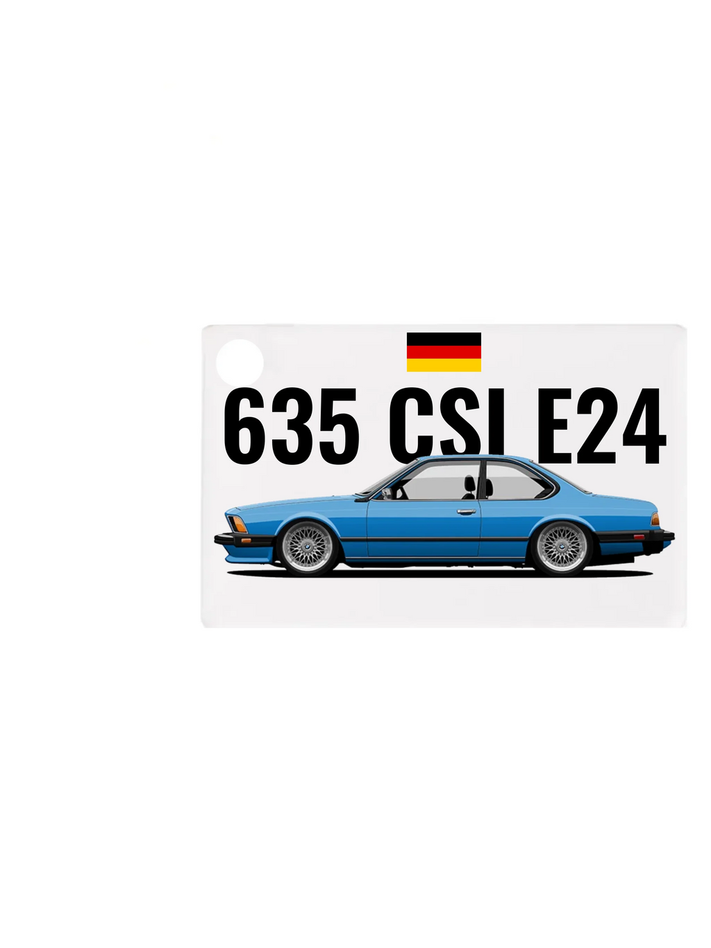 Autó illusztráció - 635 CSI E24 61. - Egyedi személyre szabható kulcstartó