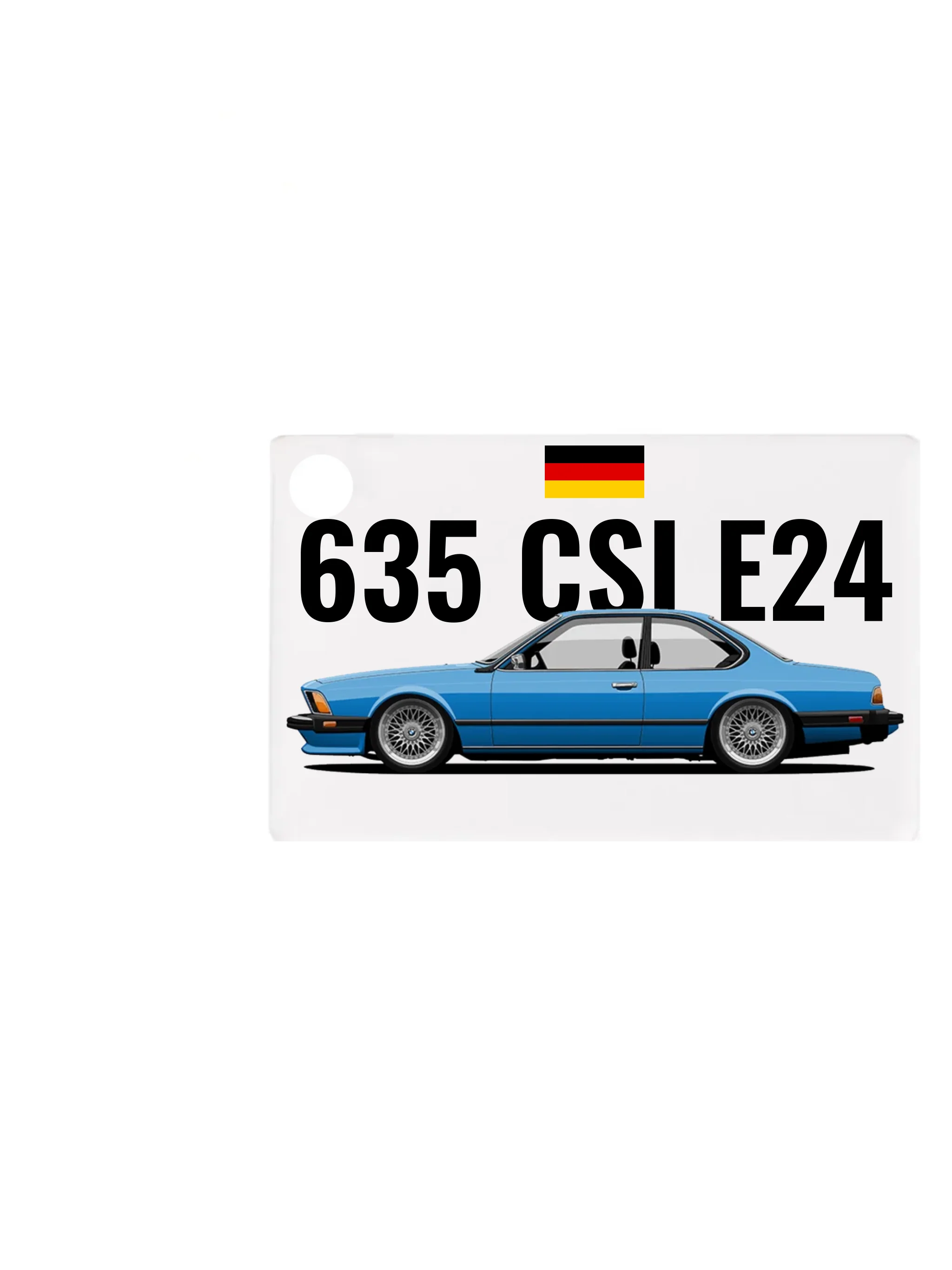 Autó illusztráció - 635 CSI E24 61. - Egyedi személyre szabható kulcstartó