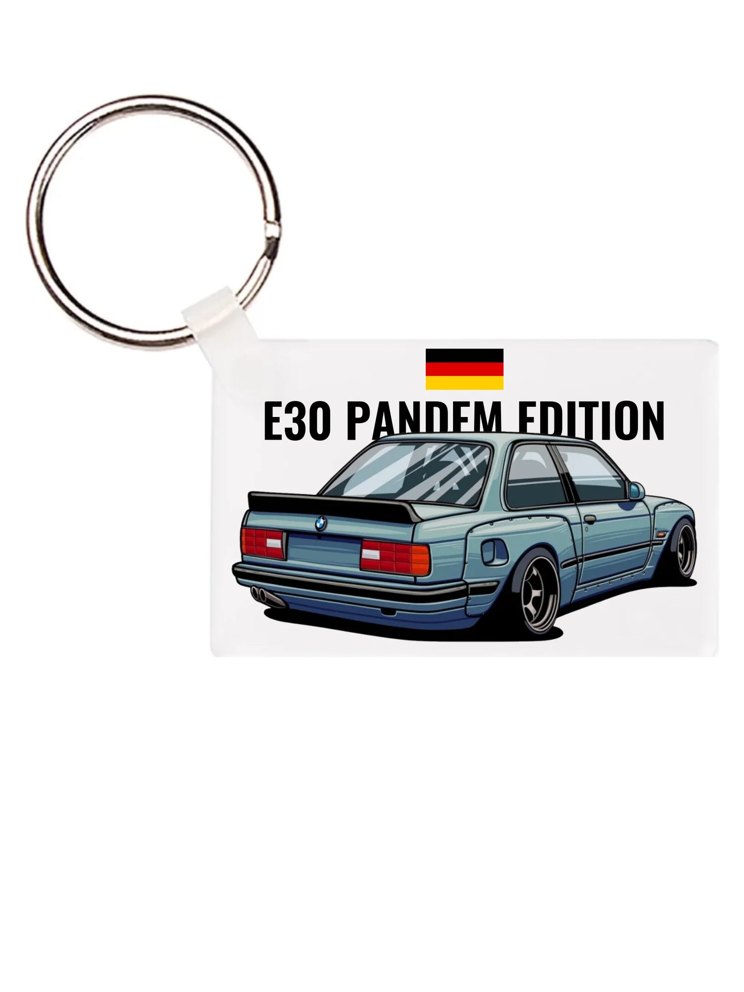 Autó illusztráció - E30 Pandem Edition 65. - Egyedi személyre szabható kulcstartó