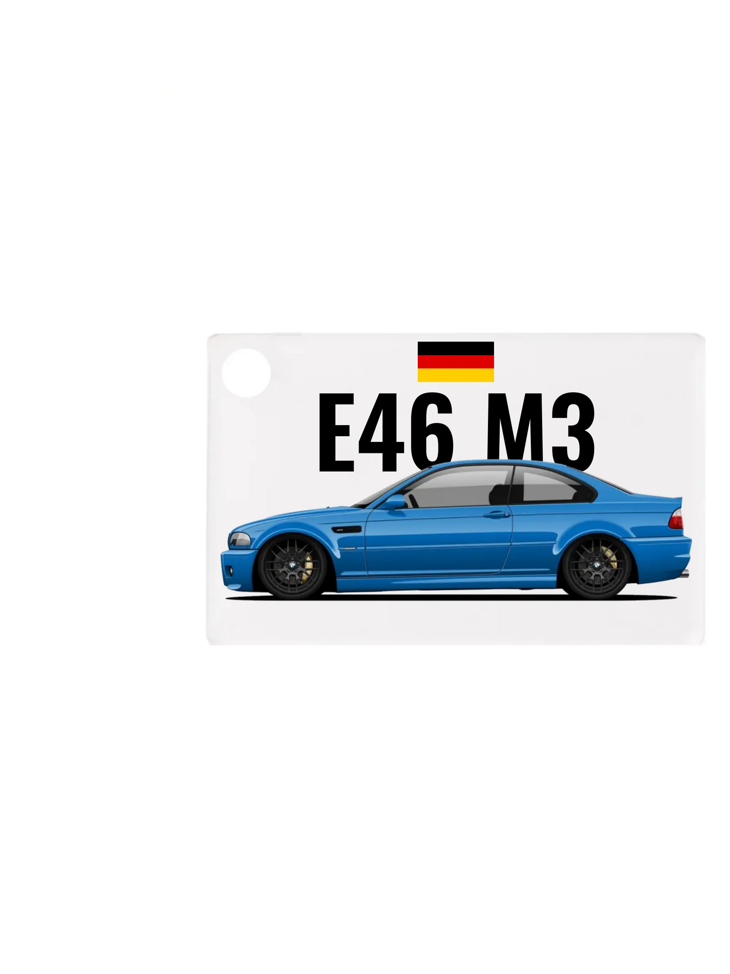 Autó illusztráció - E46 M3 75. - Egyedi személyre szabható kulcstartó
