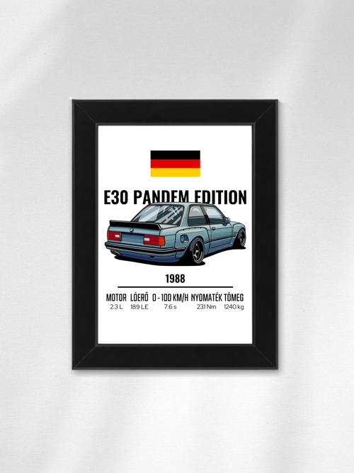 Autó illusztráció - E30 Pandem Edition 65. - Egyedi személyre szabható falikép
