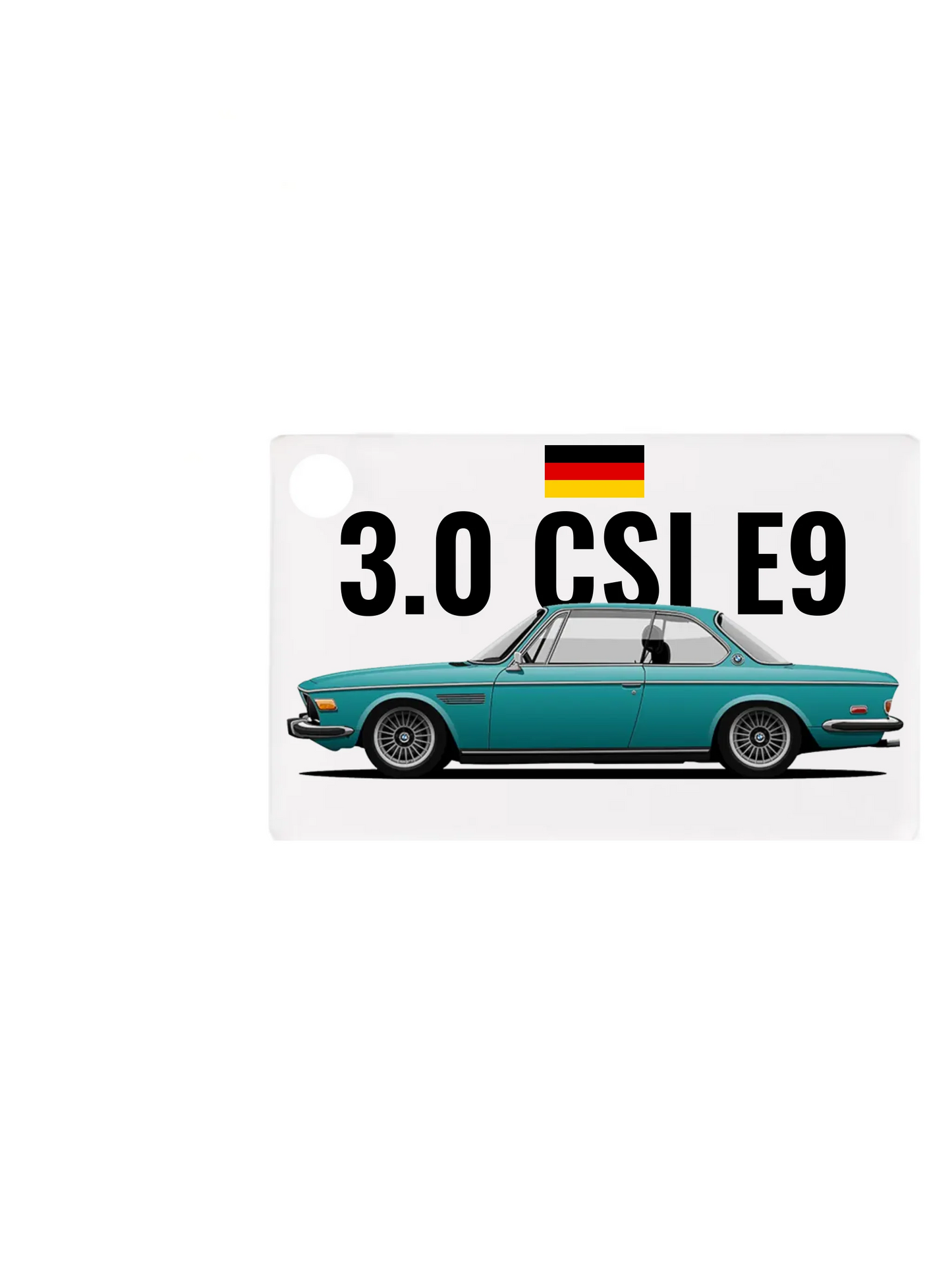 Autó illusztráció - 3.0 CSI E9 60.- Egyedi személyre szabható kulcstartó