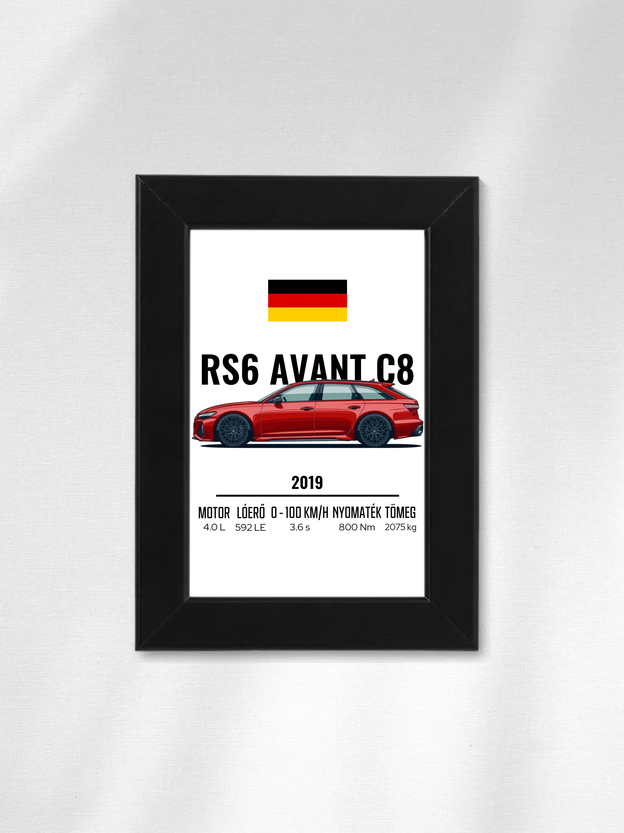 Autó illusztráció - RS6 Avant C8 26. - Falikép