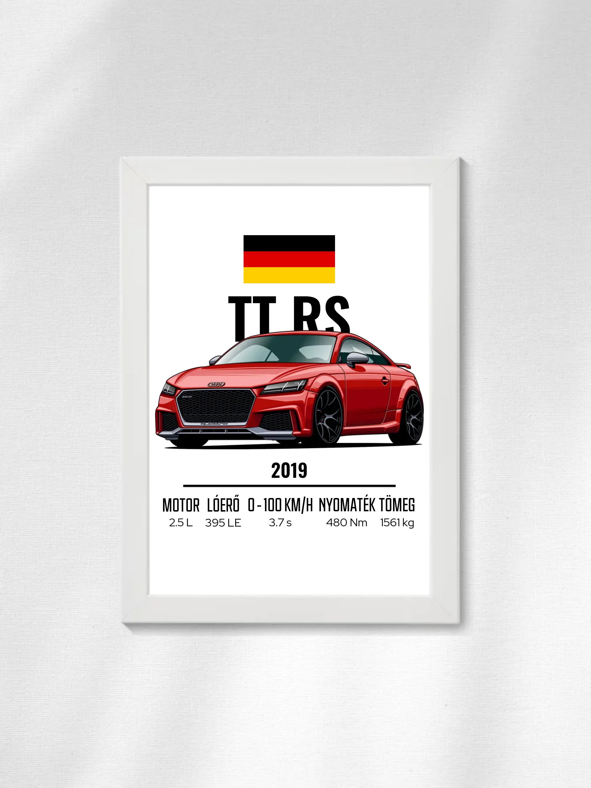 Autó illusztráció - TTRS 29. - Falikép