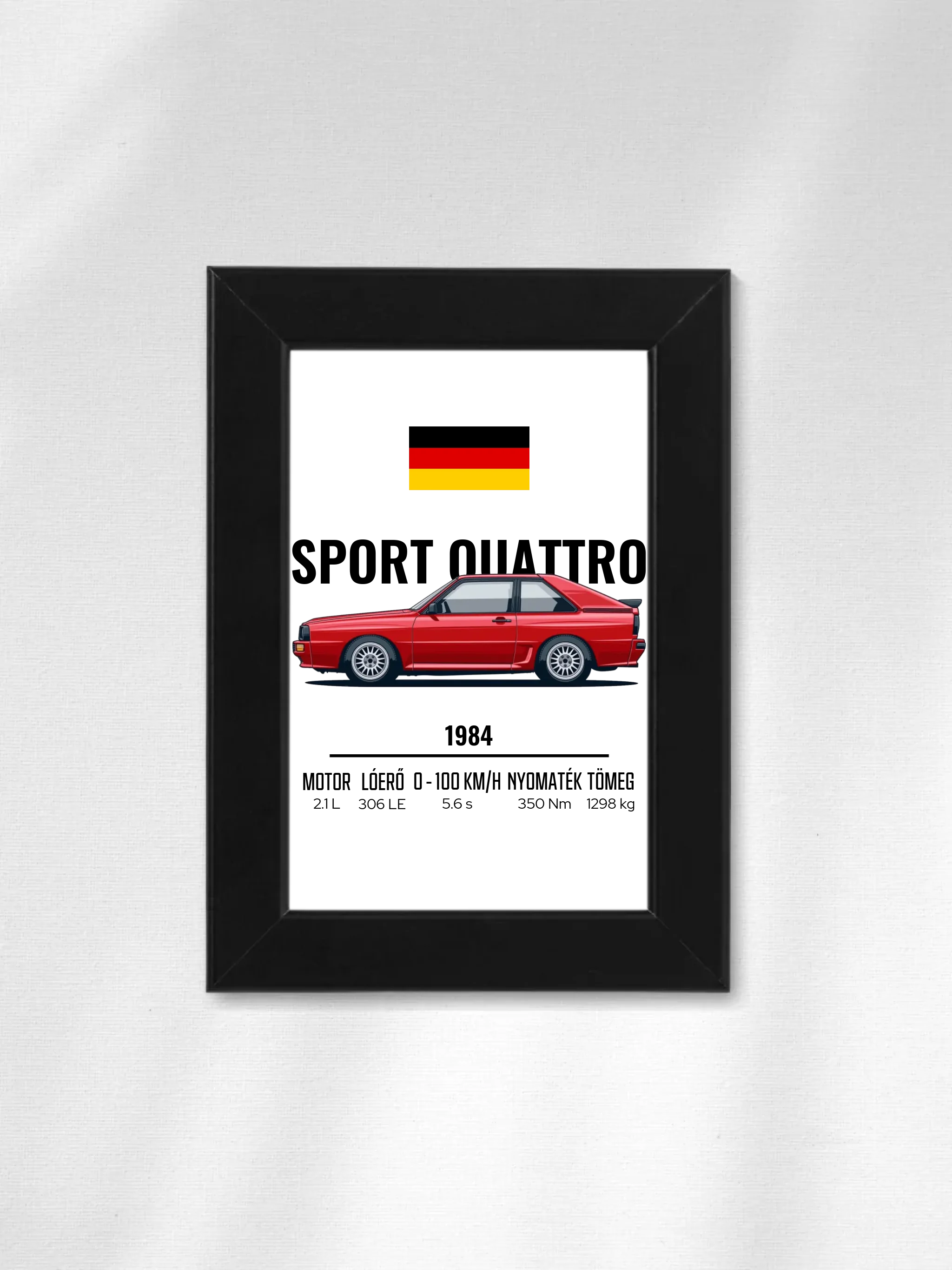 Autó illusztráció - Sport Quattro 30. - Falikép