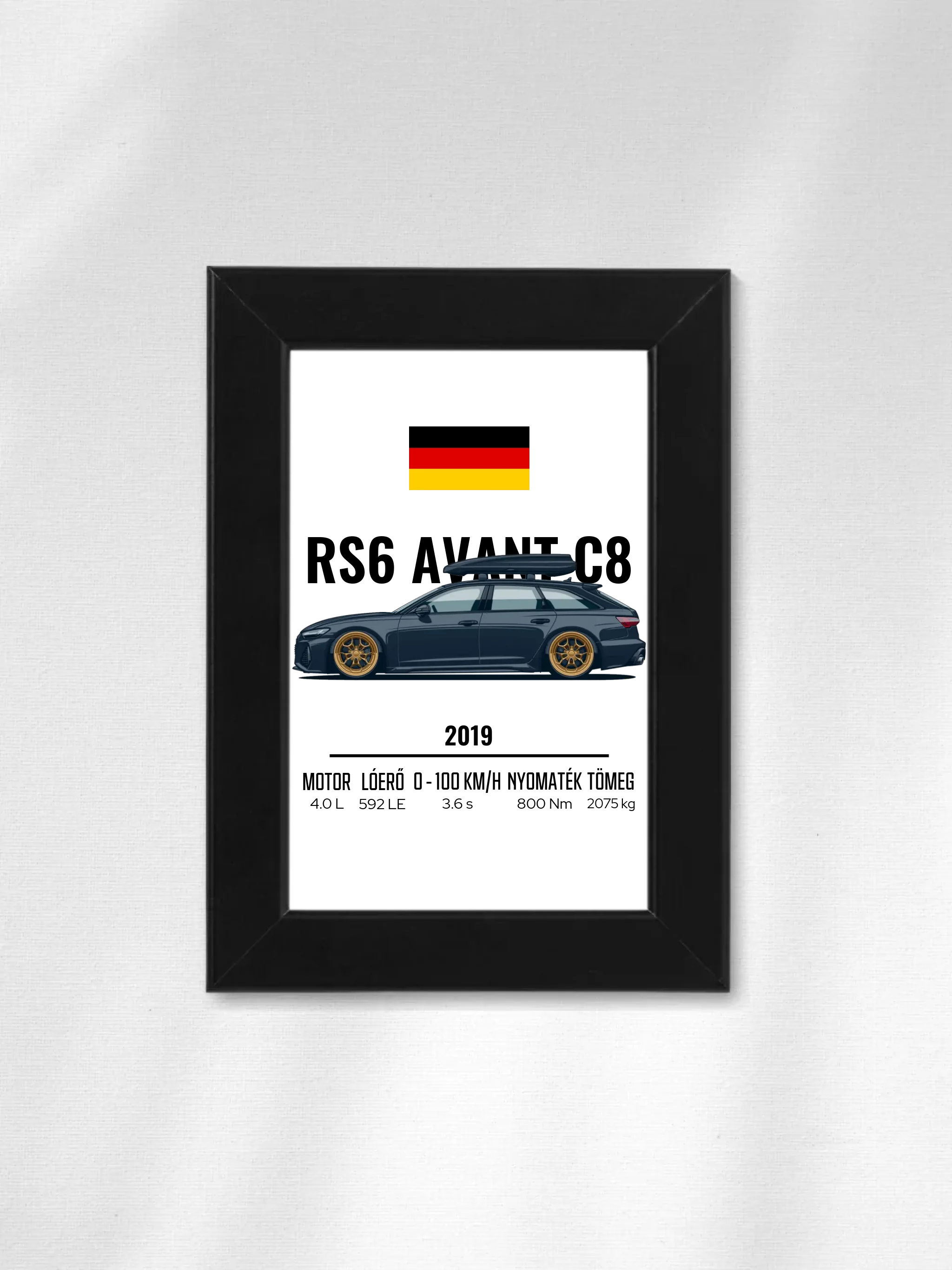 Autó illusztráció - RS6 Avant C8 27. - Falikép
