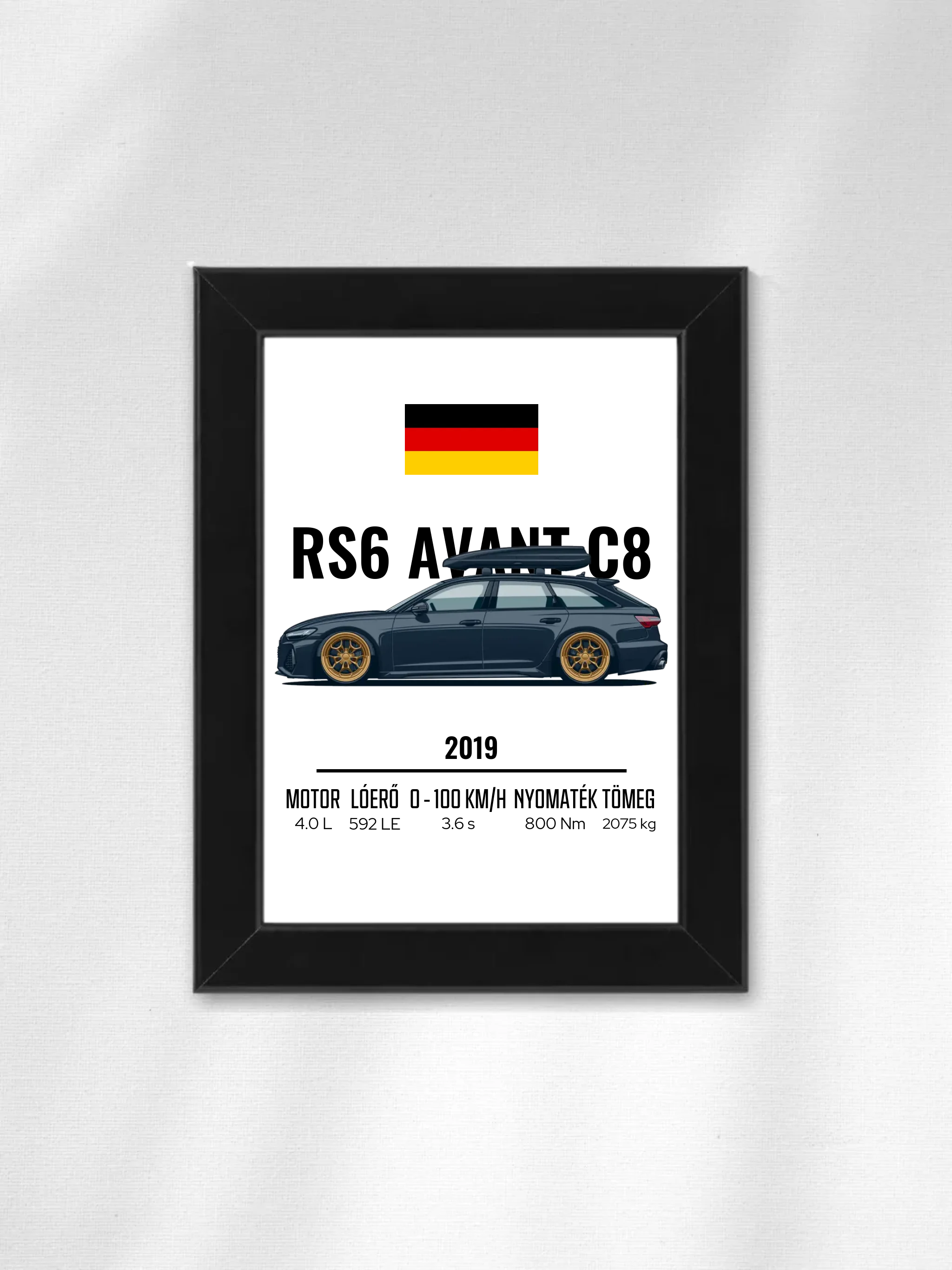 Autó illusztráció - RS6 Avant C8 27. - Falikép