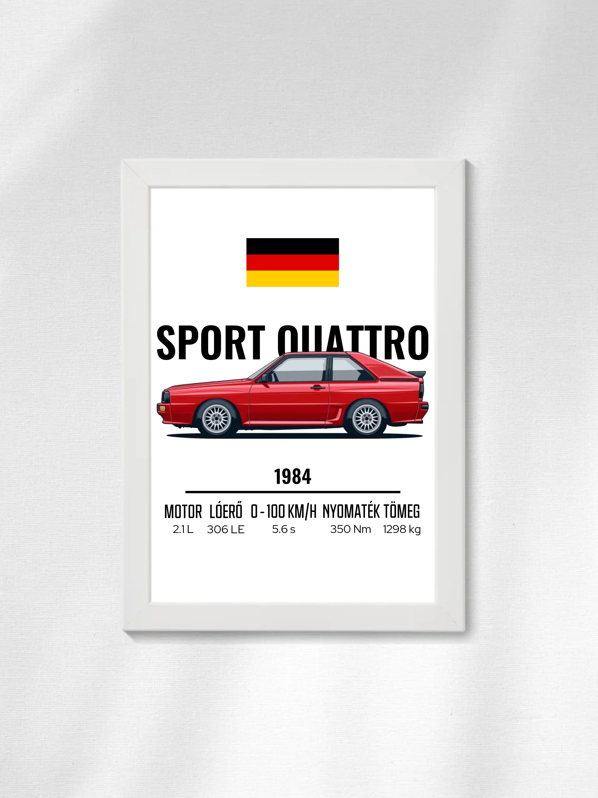 Autó illusztráció - Sport Quattro 30. - Falikép