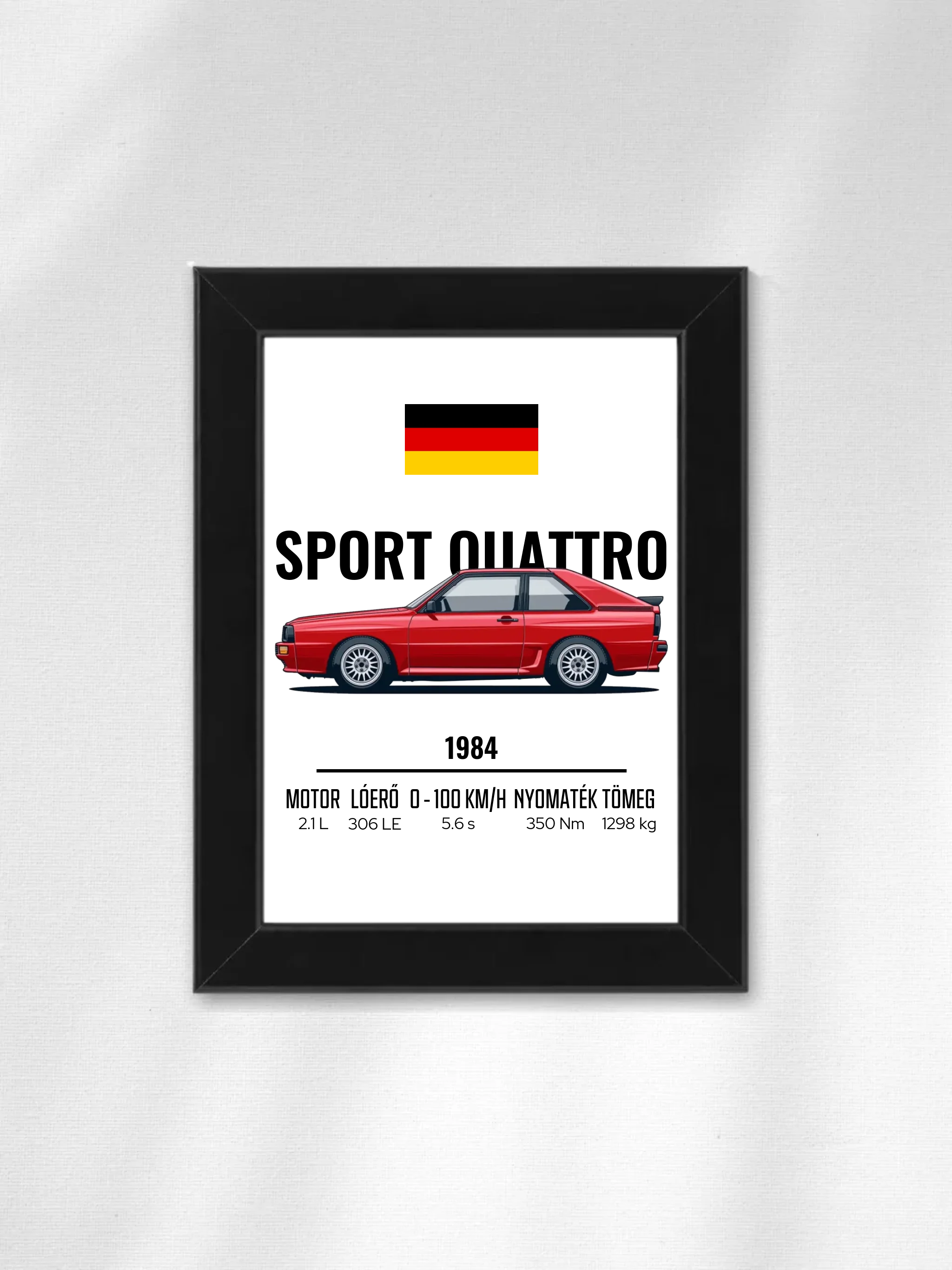 Autó illusztráció - Sport Quattro 30. - Falikép