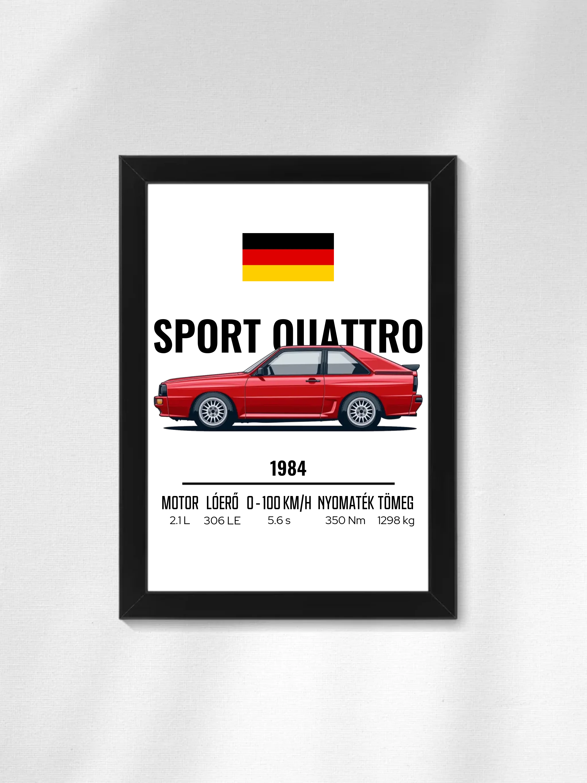 Autó illusztráció - Sport Quattro 30. - Falikép