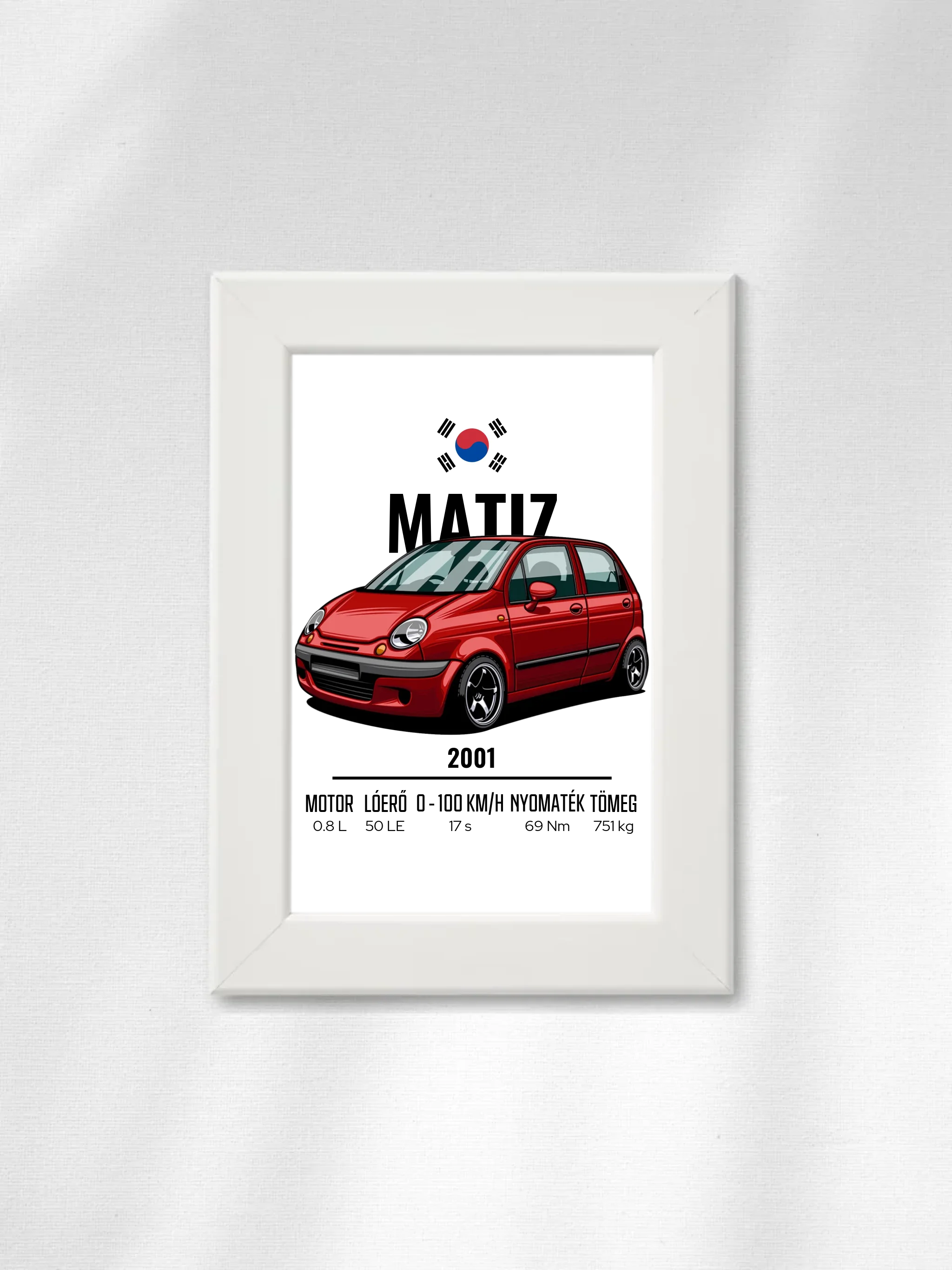 Autó illusztráció - Matiz 1. - Falikép