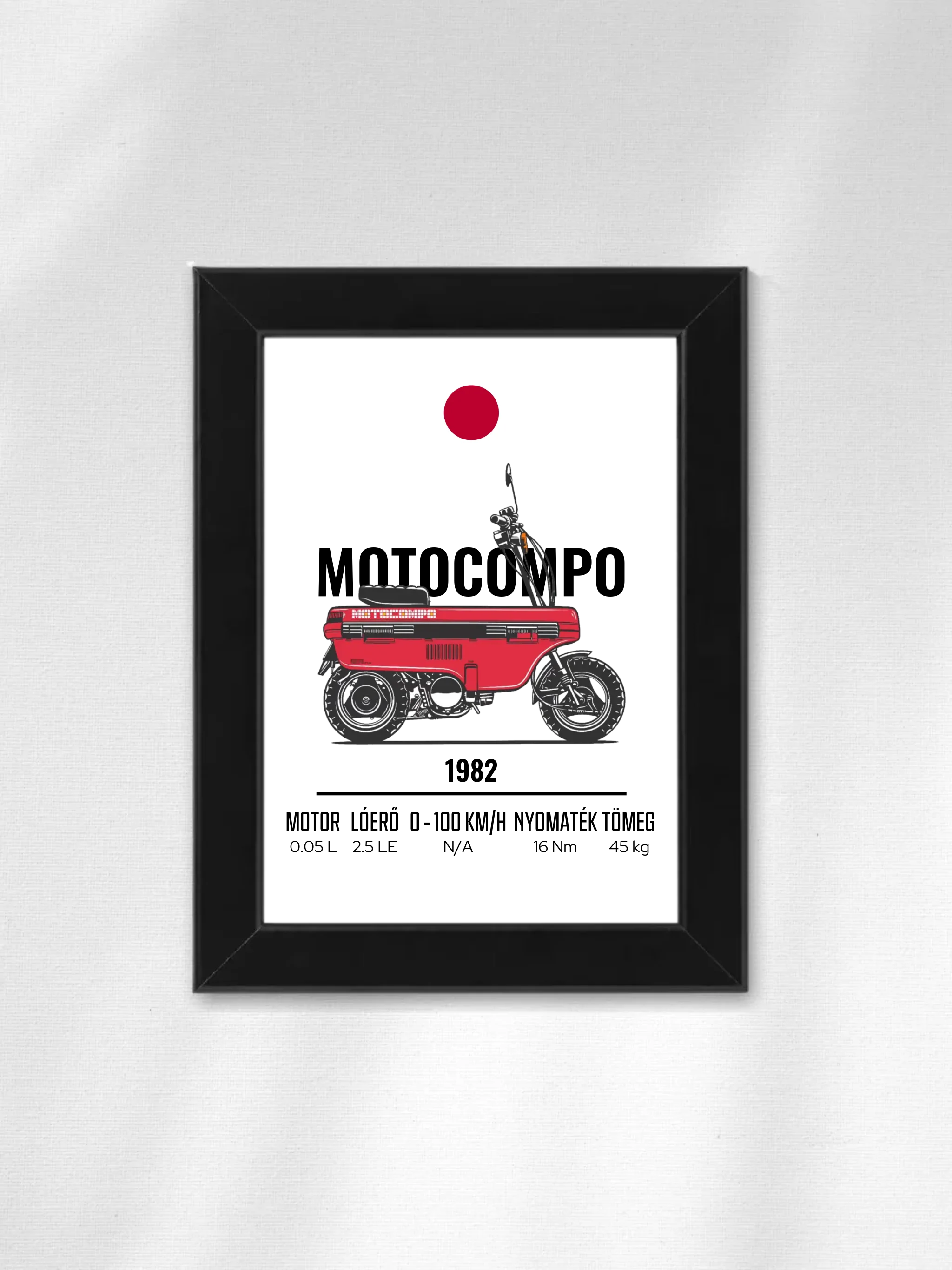 Autó illusztráció - Motocompo 61. - Falikép